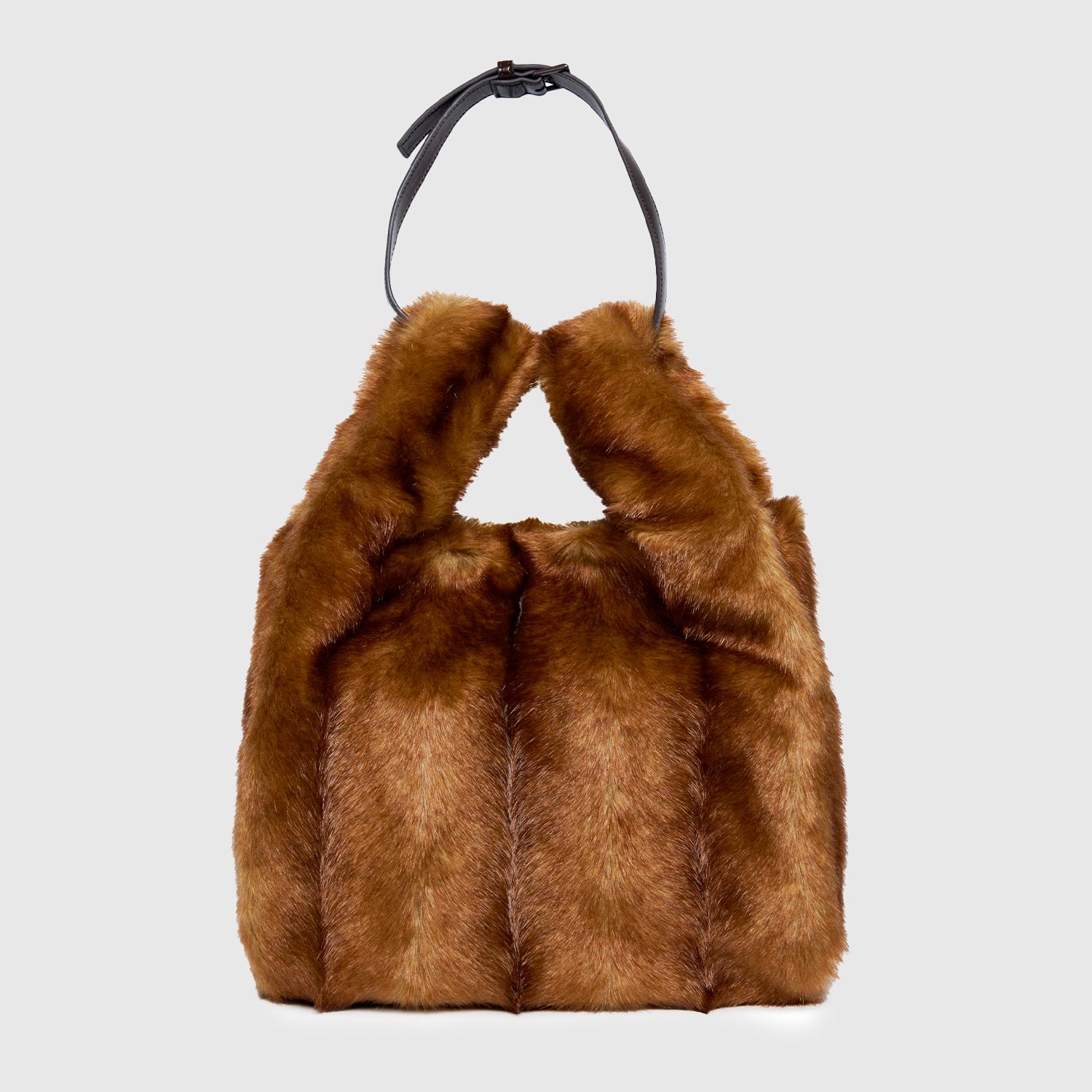 Borsa marrone con manici in pelo N° 21 - annameglio.com abbigliamento moda