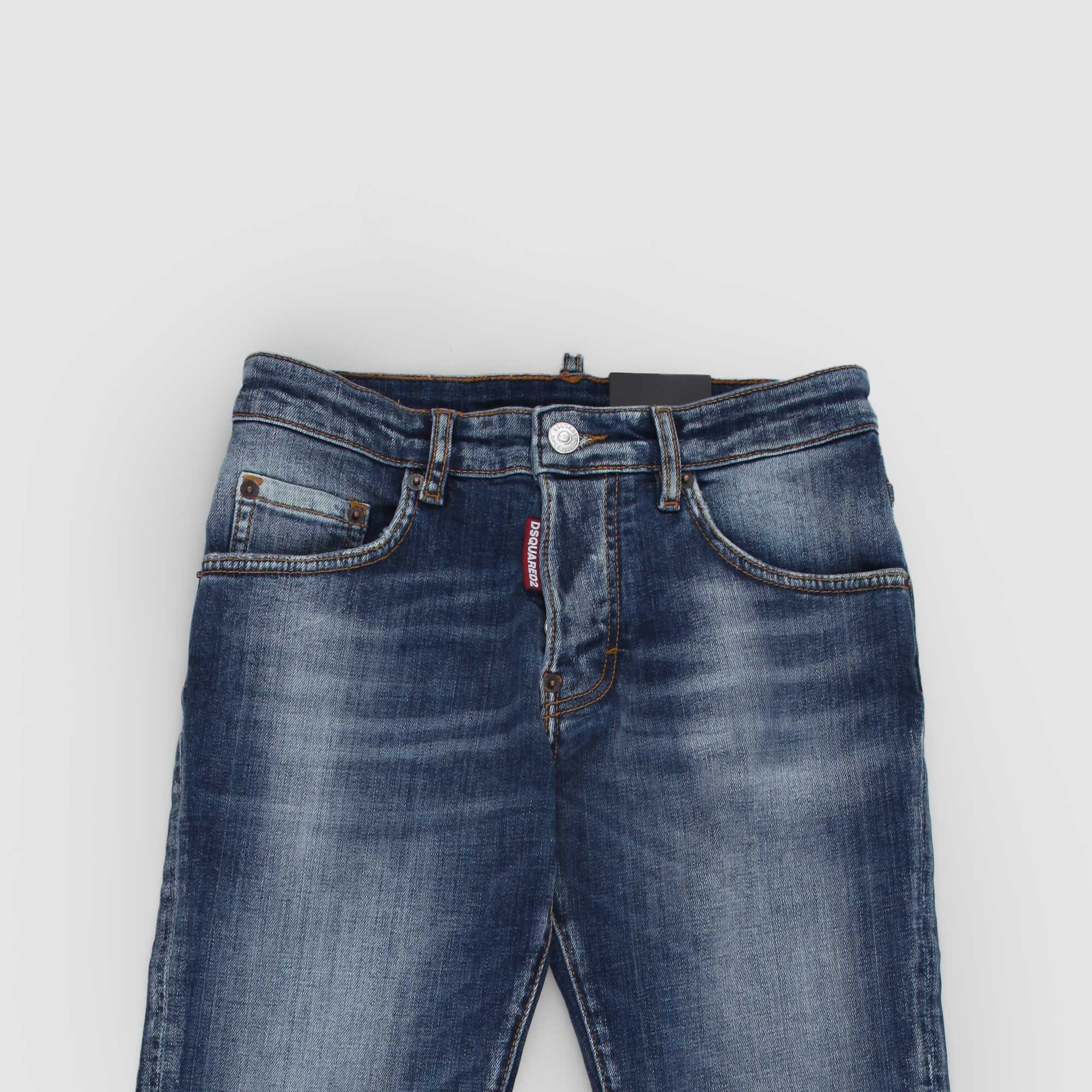 Jeans Denim Blu Firmati Dsquared2 Kids - annameglio.com abbigliamento moda