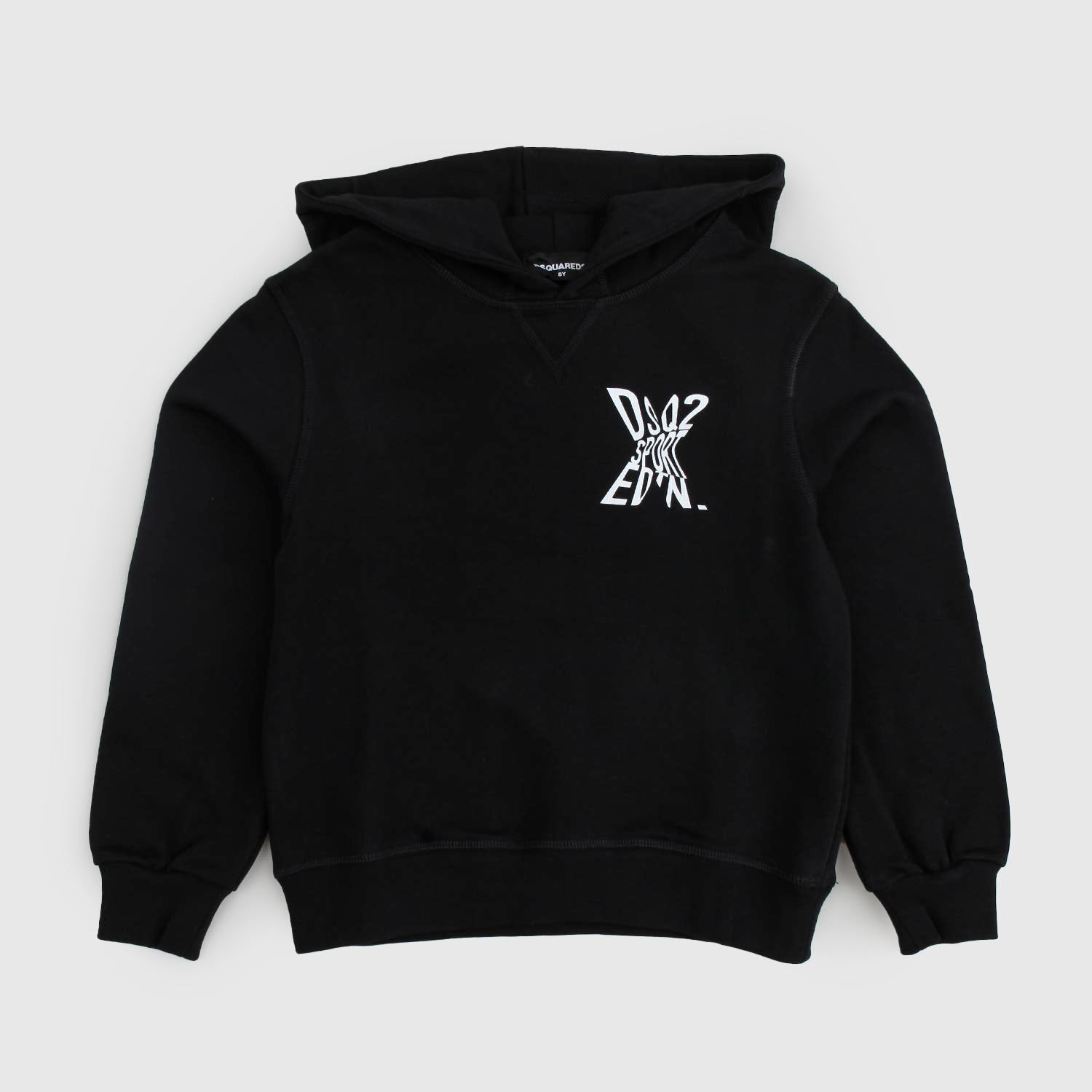 Felpa Ds nera con cappuccio e logo - annameglio.com abbigliamento moda