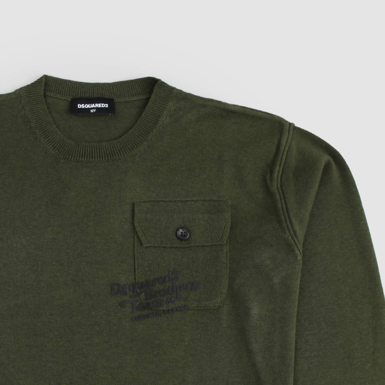 Pullover verde oliva con taschino - annameglio.com abbigliamento moda