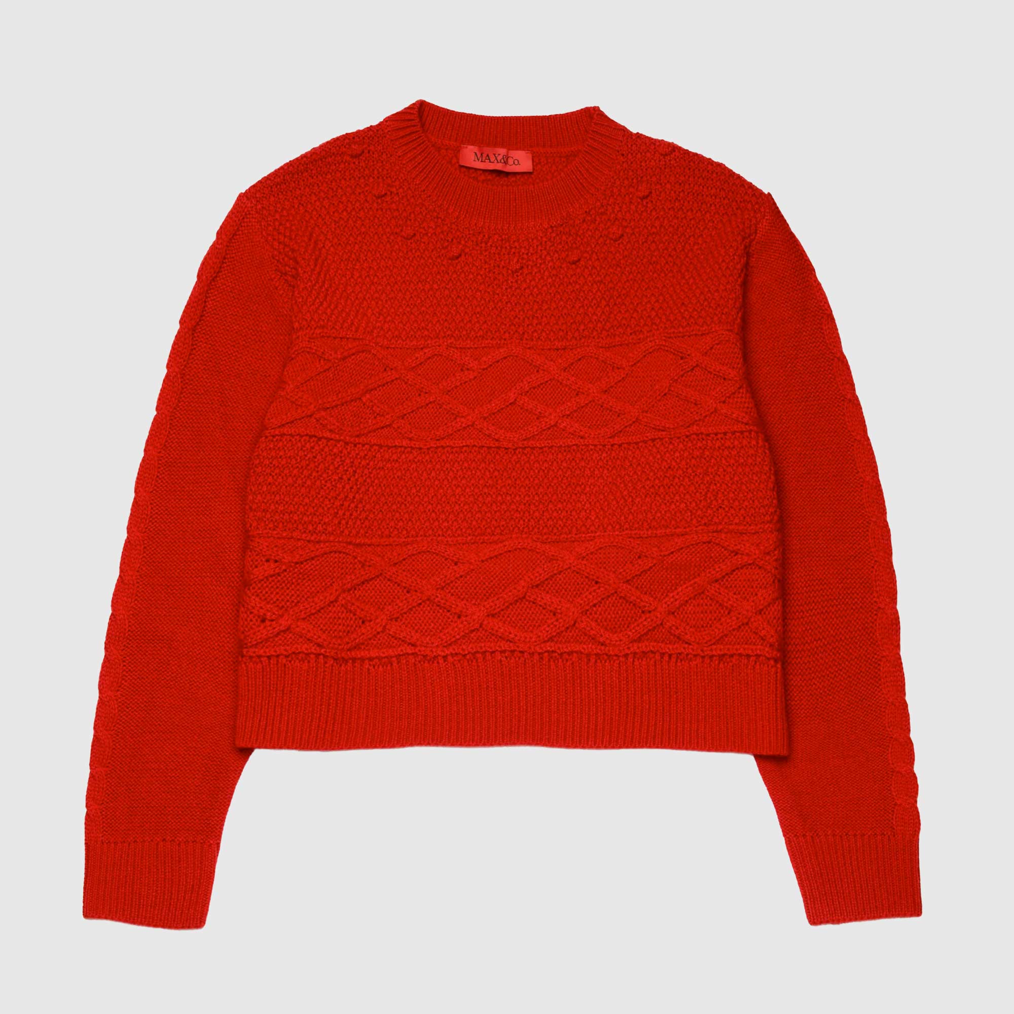 Pullover misto lana rosso fuoco - annameglio.com abbigliamento moda