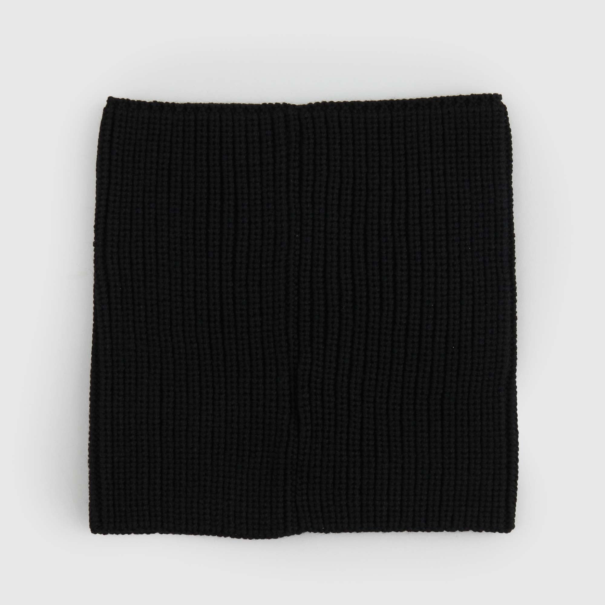 Scaldacollo in maglia nero con logo rosso - annameglio.com abbigliamento moda