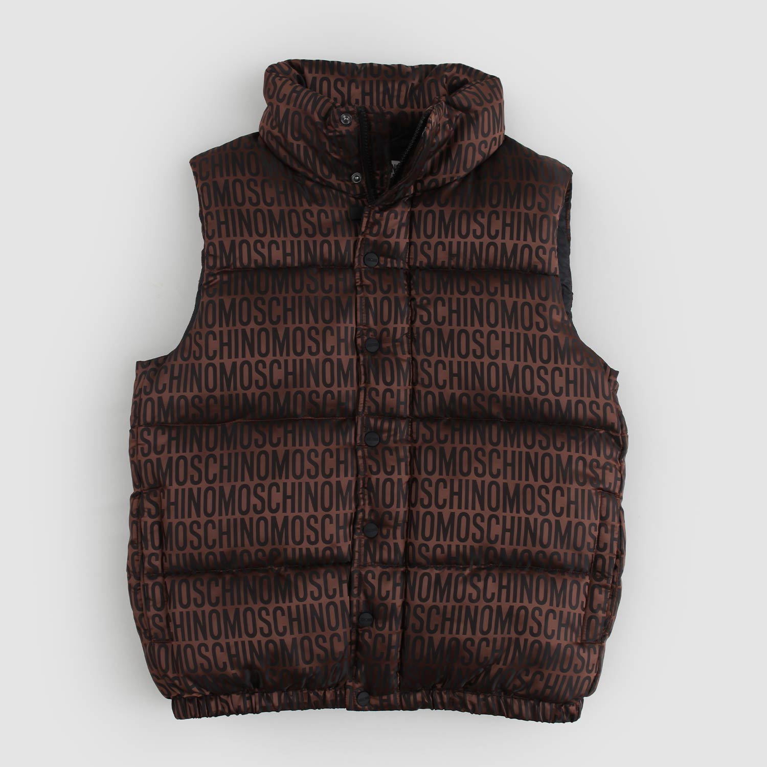 Gilet Imbottito Con Logo all-over Moschino - annameglio.com abbigliamento moda