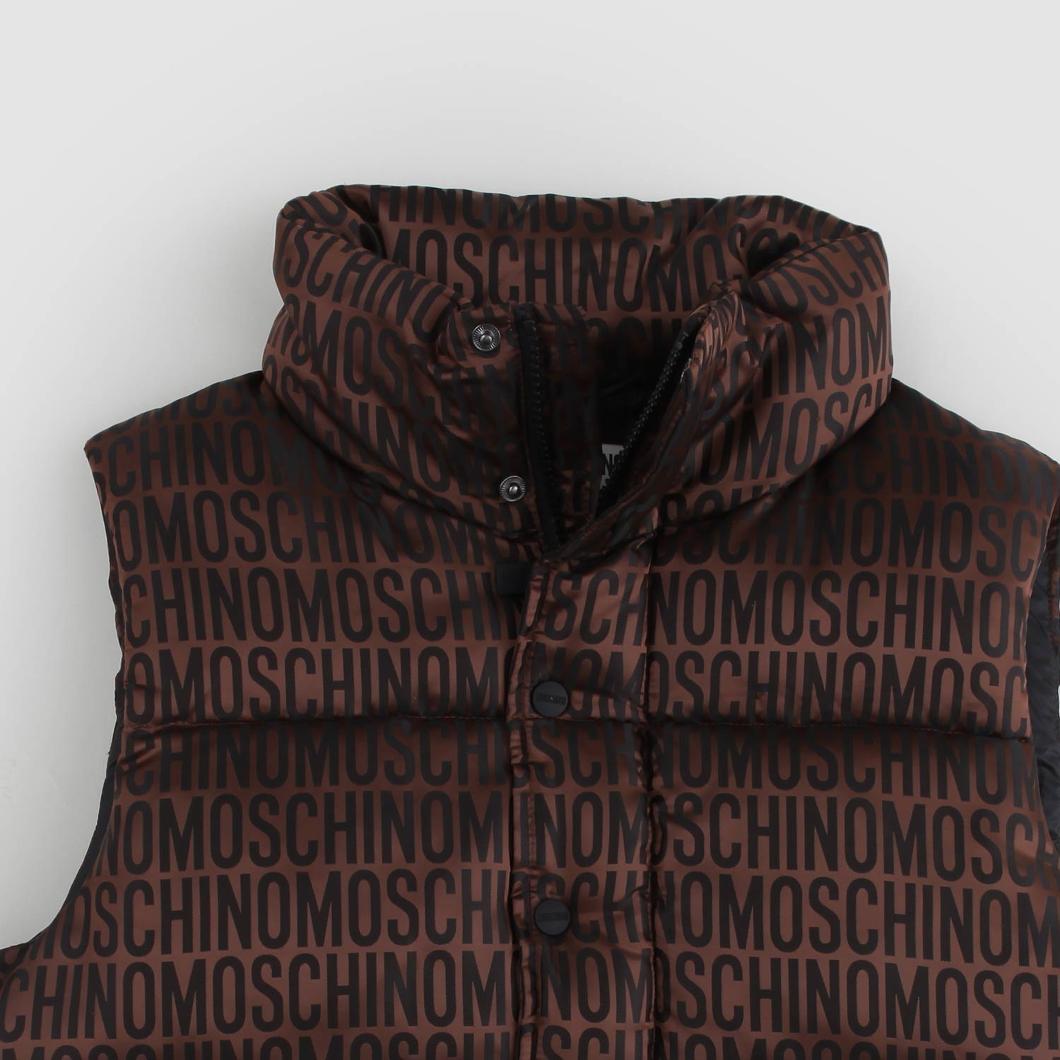 Gilet Imbottito Con Logo all-over Moschino - annameglio.com abbigliamento moda