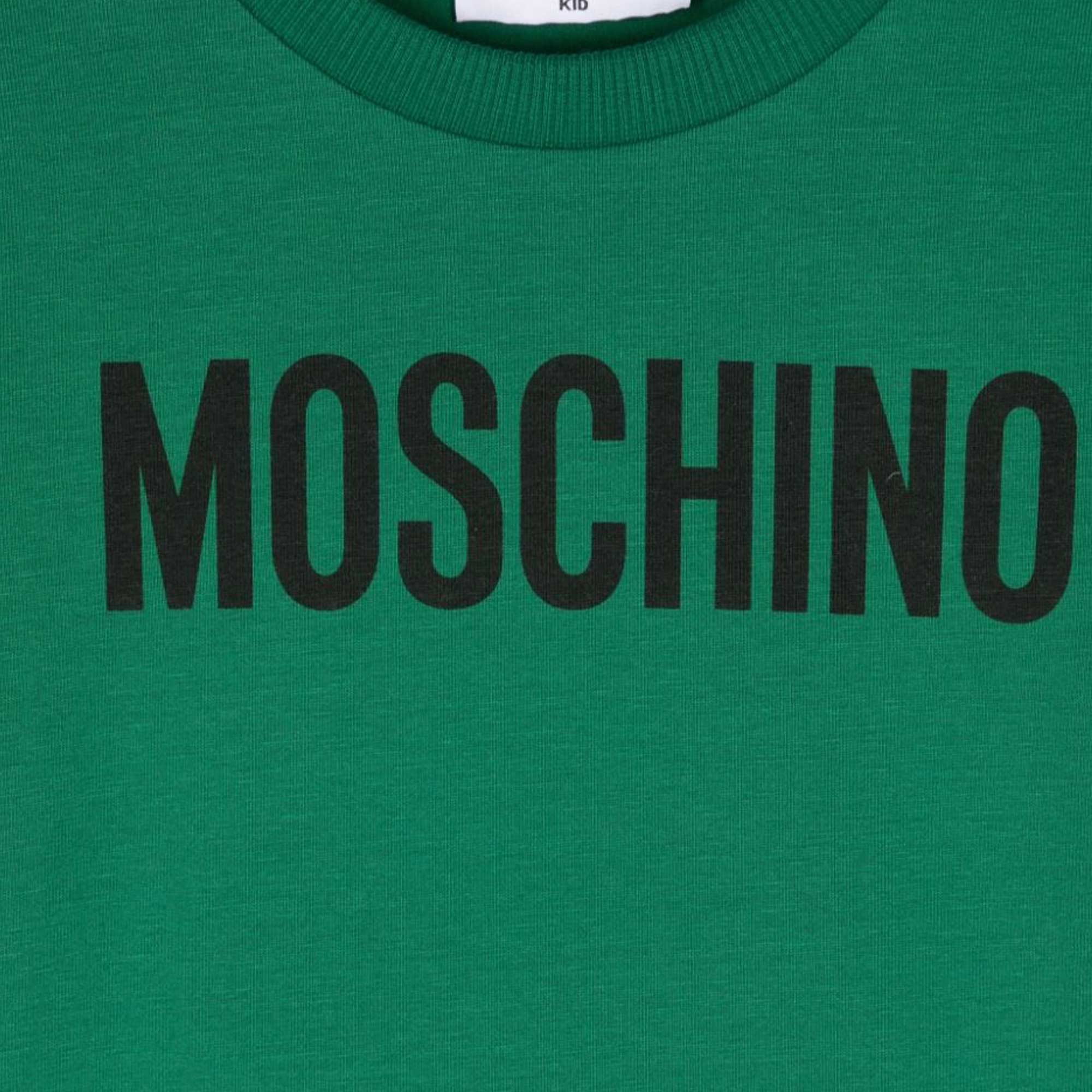 T-shirt Verde Firmata MOSCHINO KIDS - annameglio.com abbigliamento moda