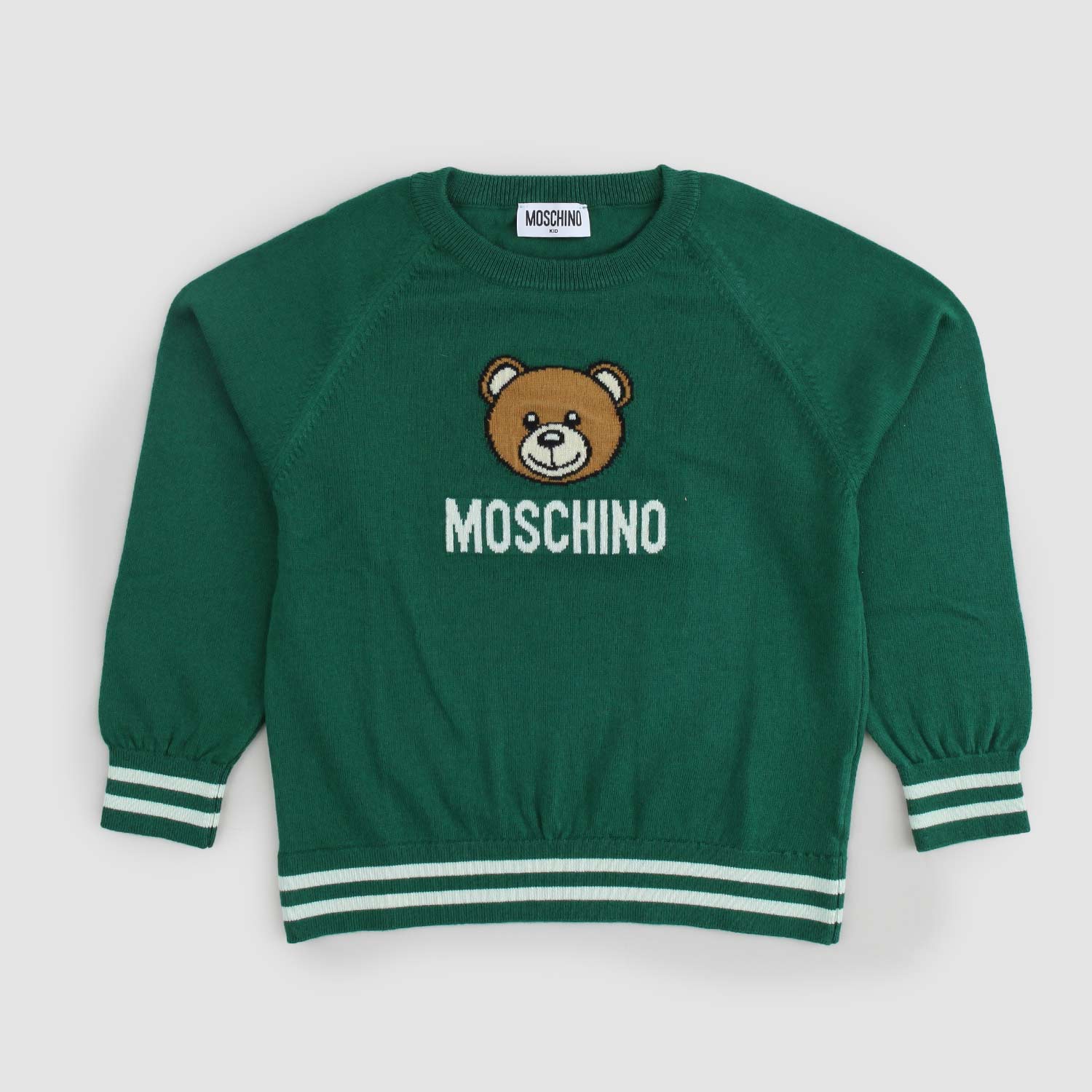 Felpa verde con stampa Teddy - annameglio.com abbigliamento moda