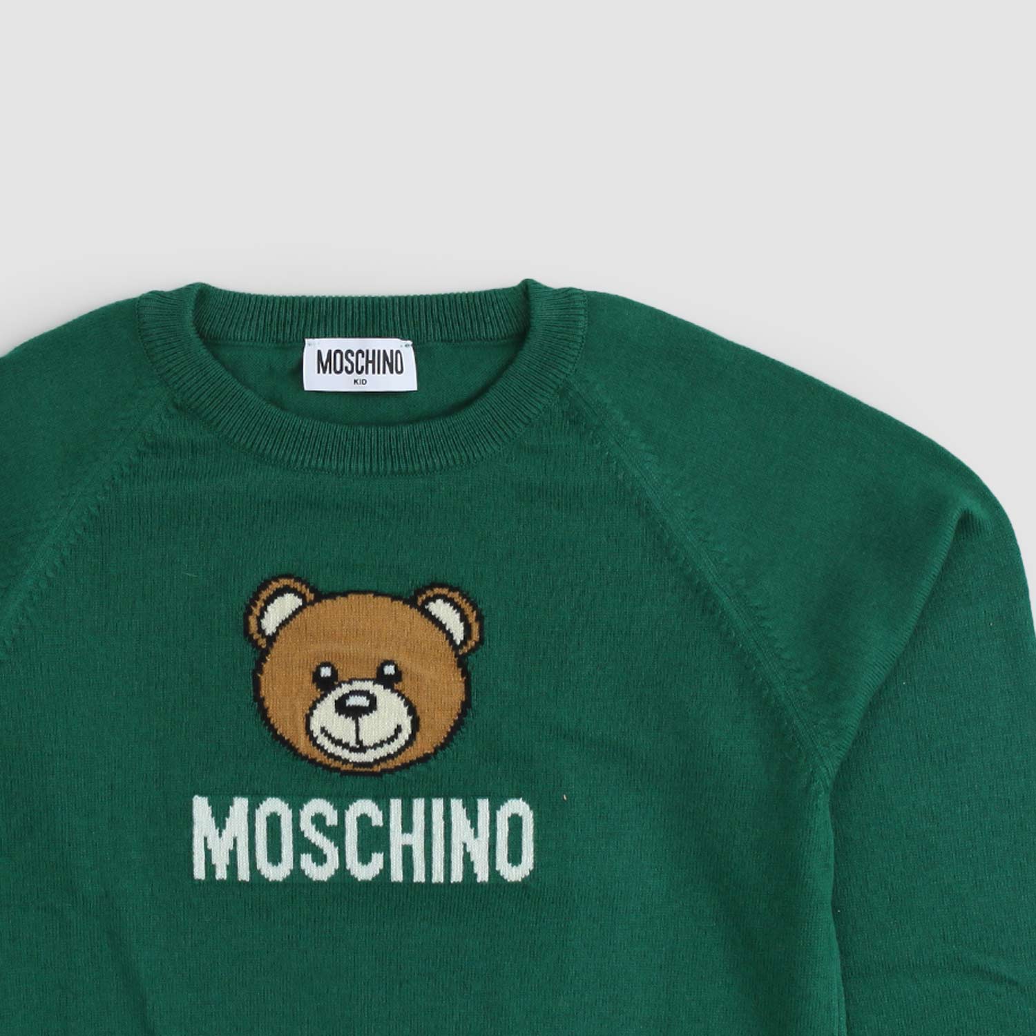 Felpa verde con stampa Teddy - annameglio.com abbigliamento moda