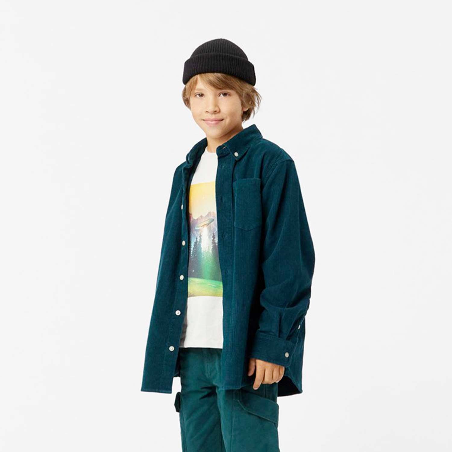 Camicia Rozz verde pino in velluto a coste - annameglio.com abbigliamento moda