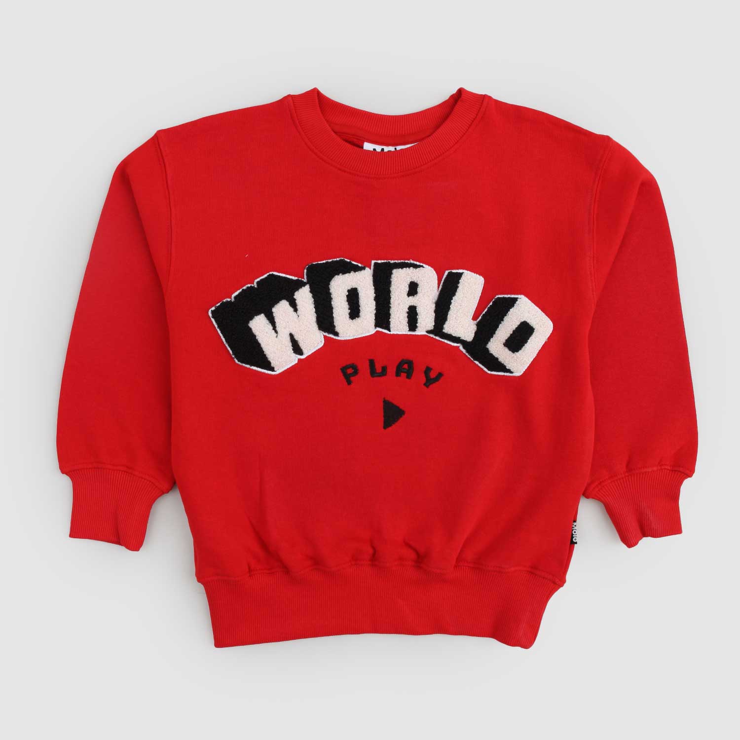 Felpa rossa in cotone con scritta ricamata - annameglio.com abbigliamento moda