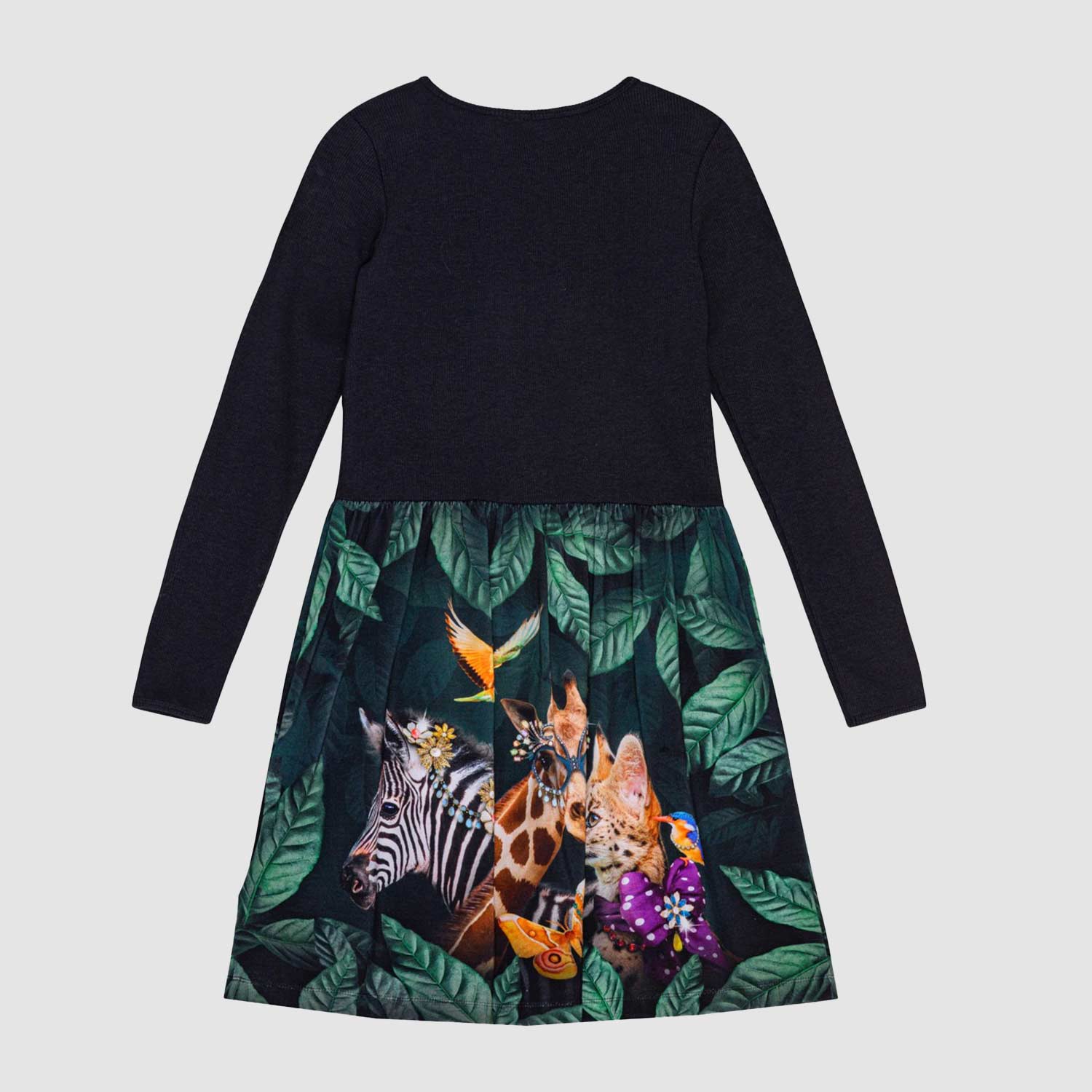 Abito Credence nero a maniche lunghe con stampa - annameglio.com abbigliamento moda