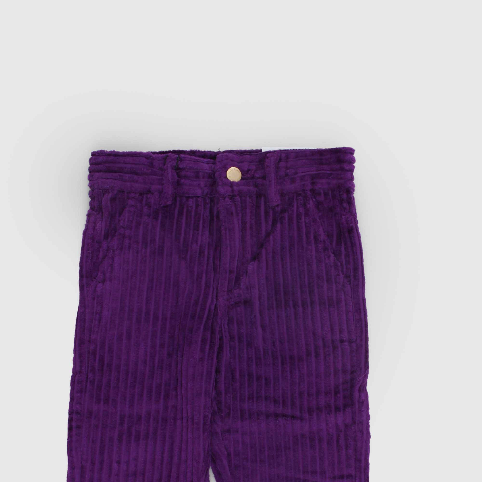 Pantaloni Aida svasati in velluto viola - annameglio.com abbigliamento moda