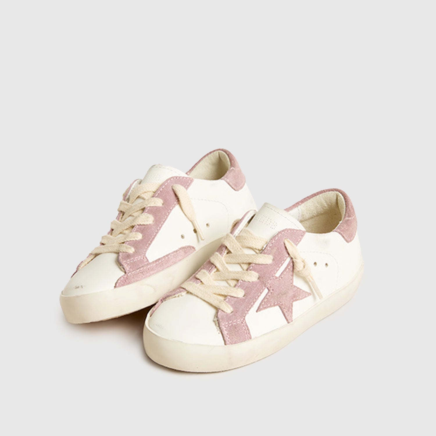 Baby Sneakers Super Star Bianca e Malva - annameglio.com abbigliamento moda
