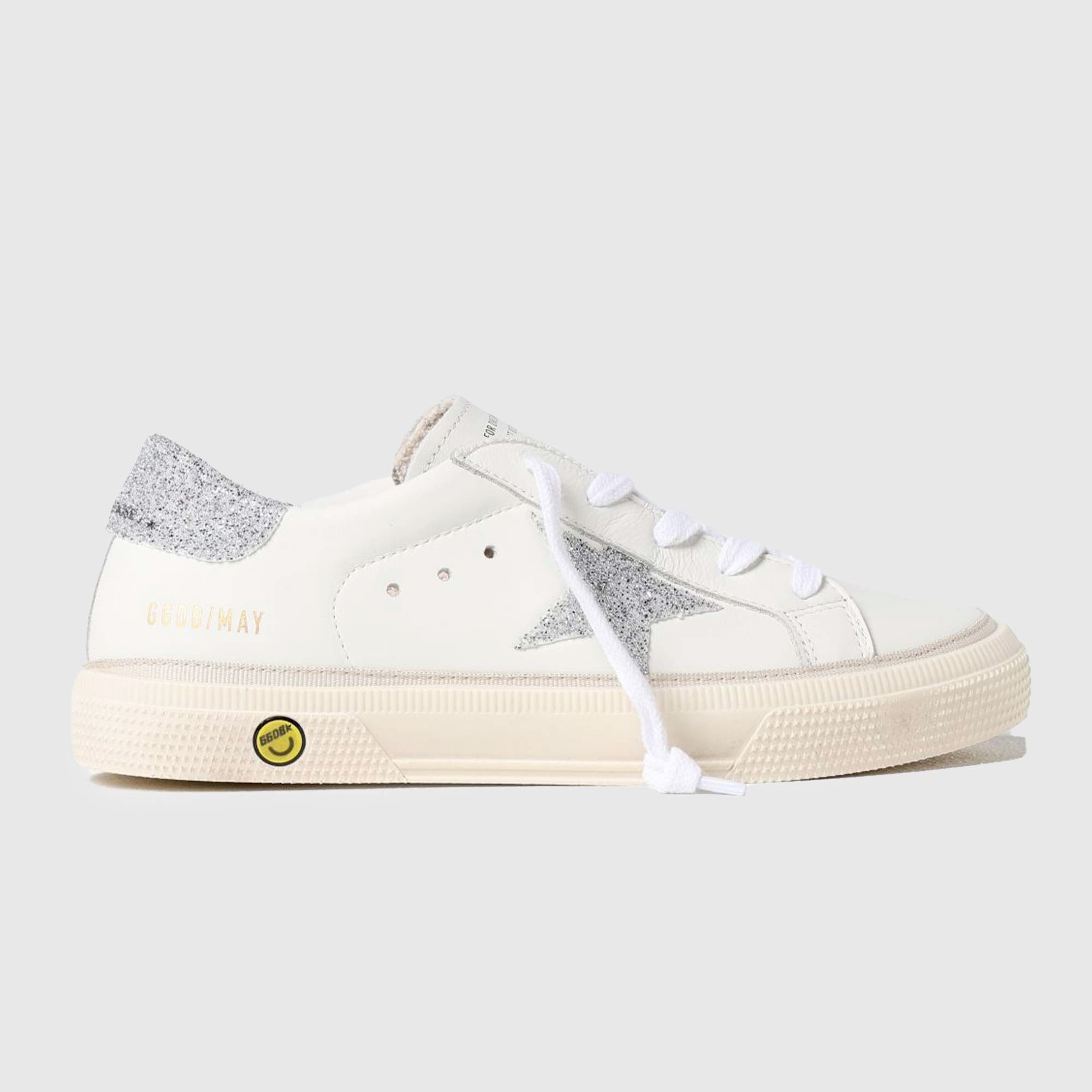 Sneaker May Bianca e Argento con Swarovsky Ragazza - annameglio.com abbigliamento moda