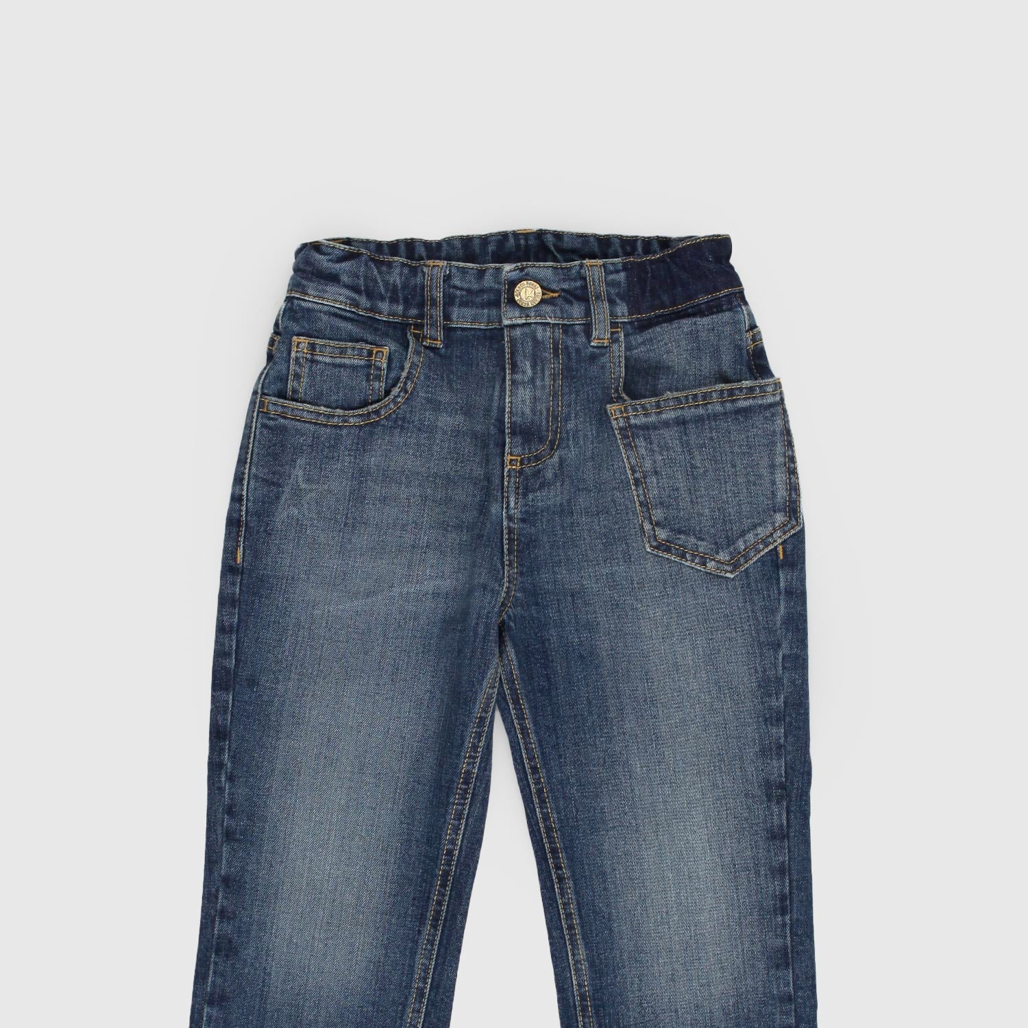 Pantalone blue denim pocket imprinted - annameglio.com abbigliamento moda