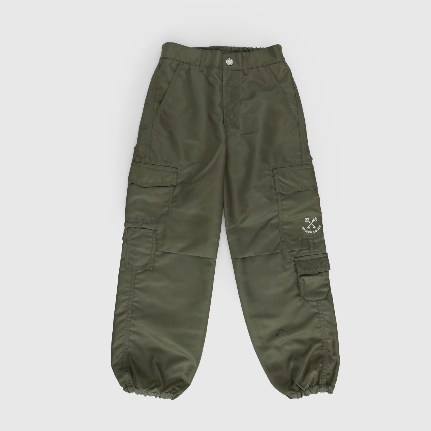 Pantalone cargo tessuto tecnico verde militare - annameglio.com abbigliamento moda