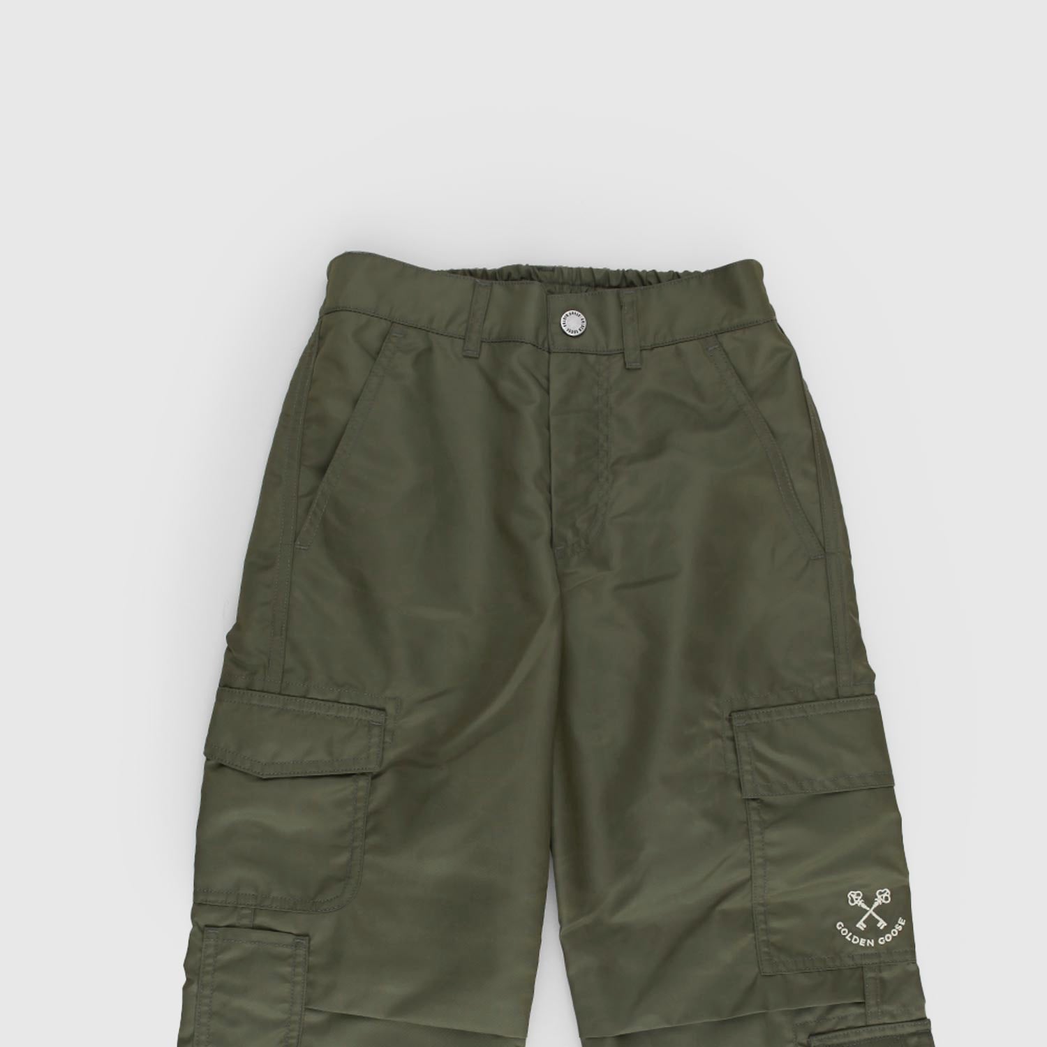 Pantalone cargo tessuto tecnico verde militare - annameglio.com abbigliamento moda
