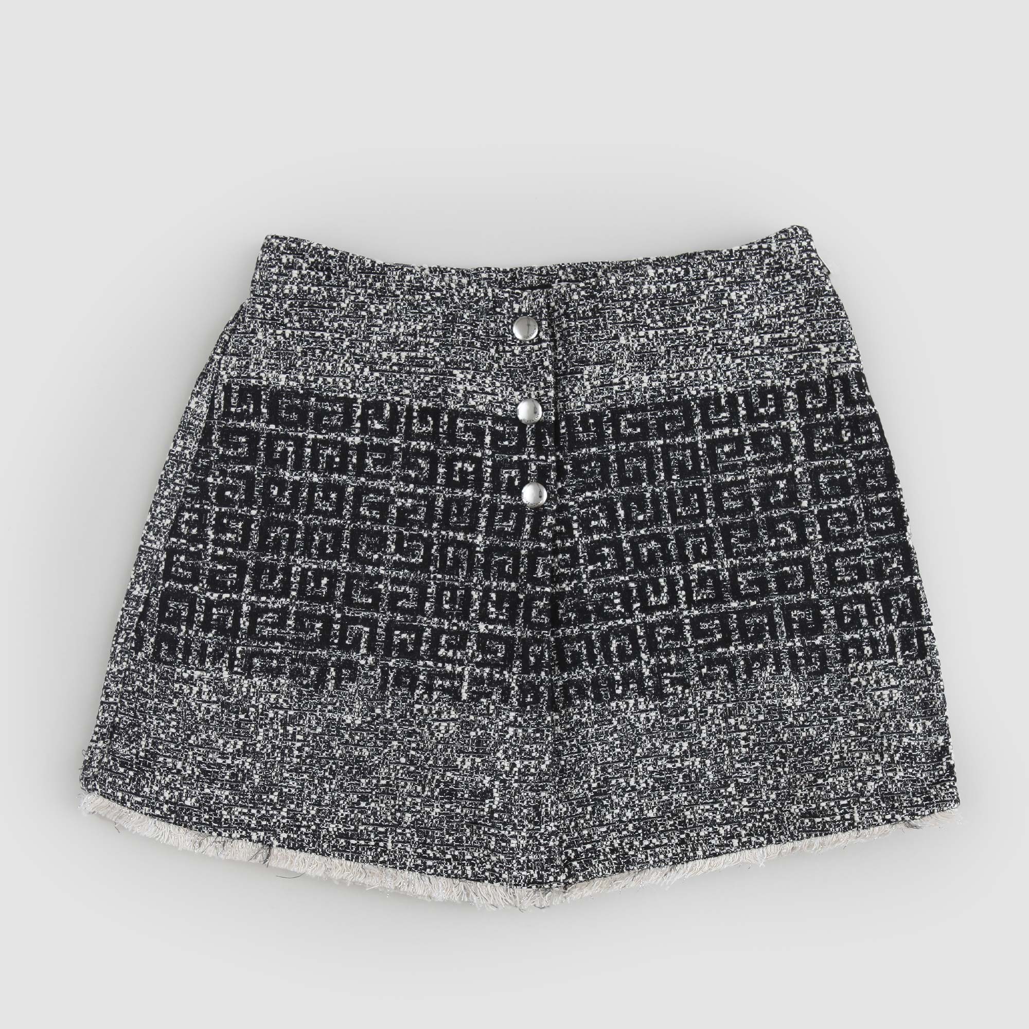 Pantaloncino Nero Stampa Grafica All-Over - annameglio.com abbigliamento moda