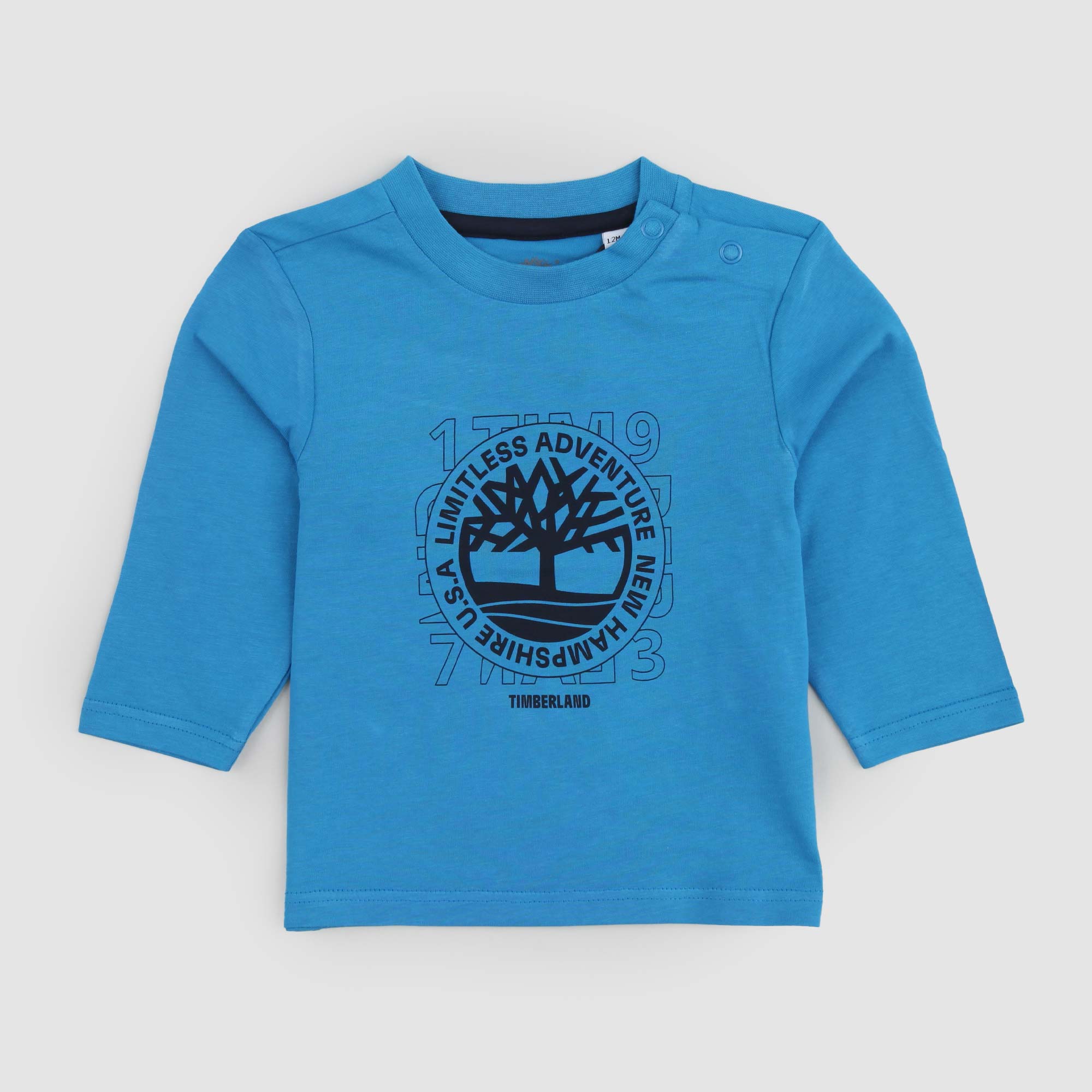 T-Shirt a maniche lunghe azzurra Con Stampa logo - annameglio.com abbigliamento moda