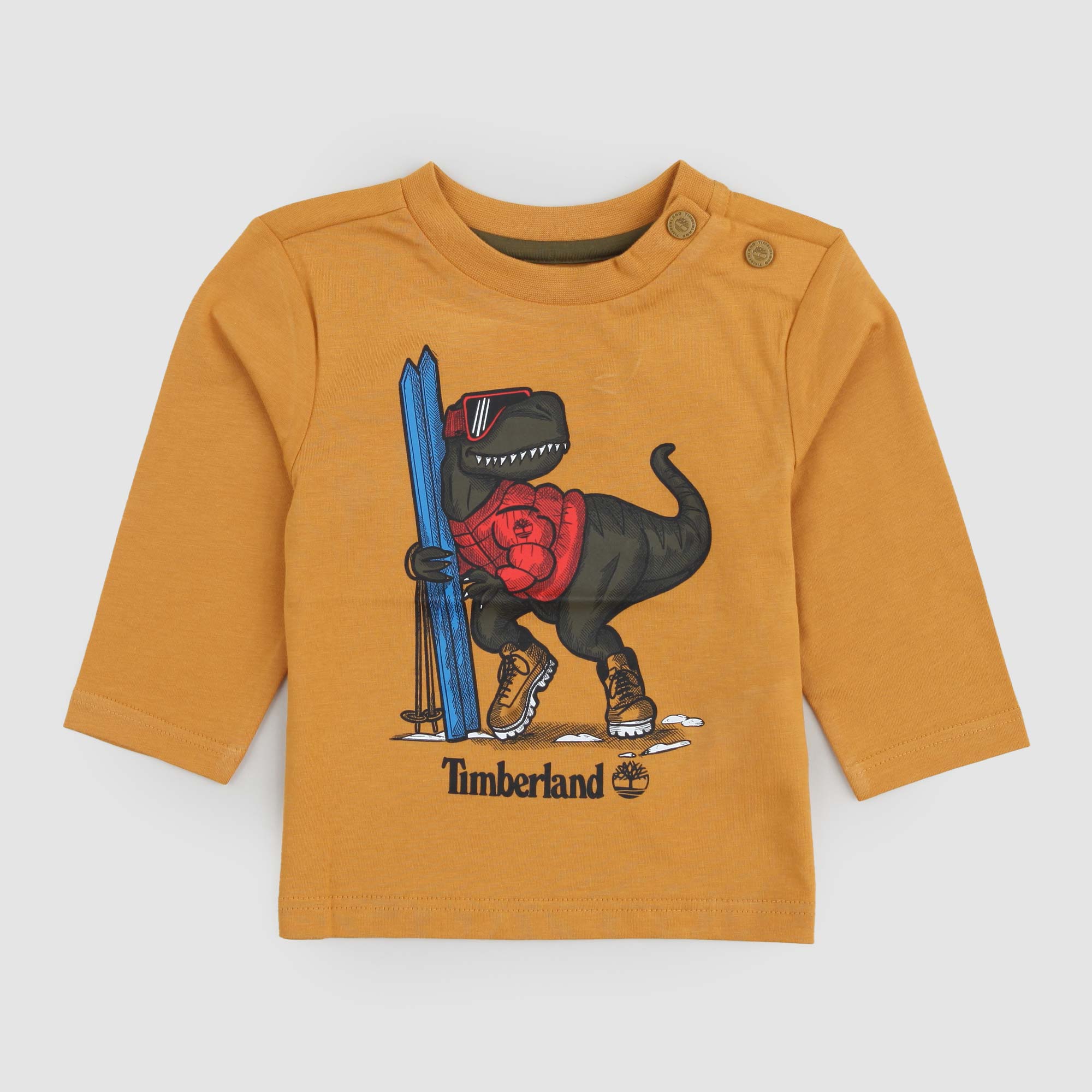 T-shirt a maniche lunghe Ocra con stampa dinosauro - annameglio.com abbigliamento moda