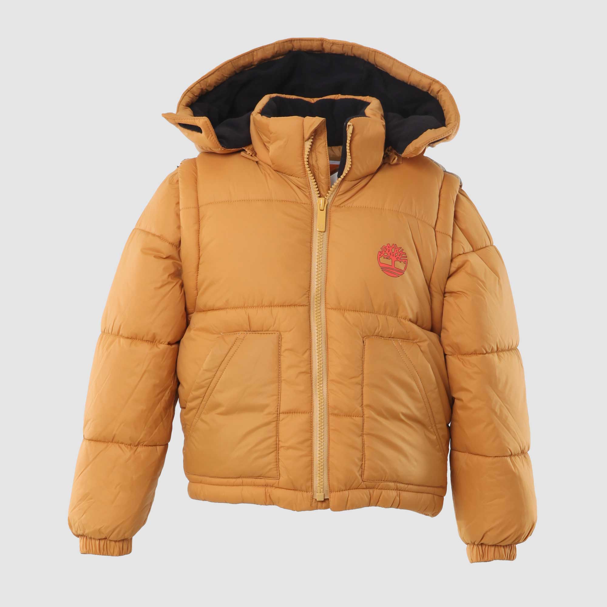 Giubbotto ocra con cappuccio e maniche rimovibili - annameglio.com abbigliamento moda