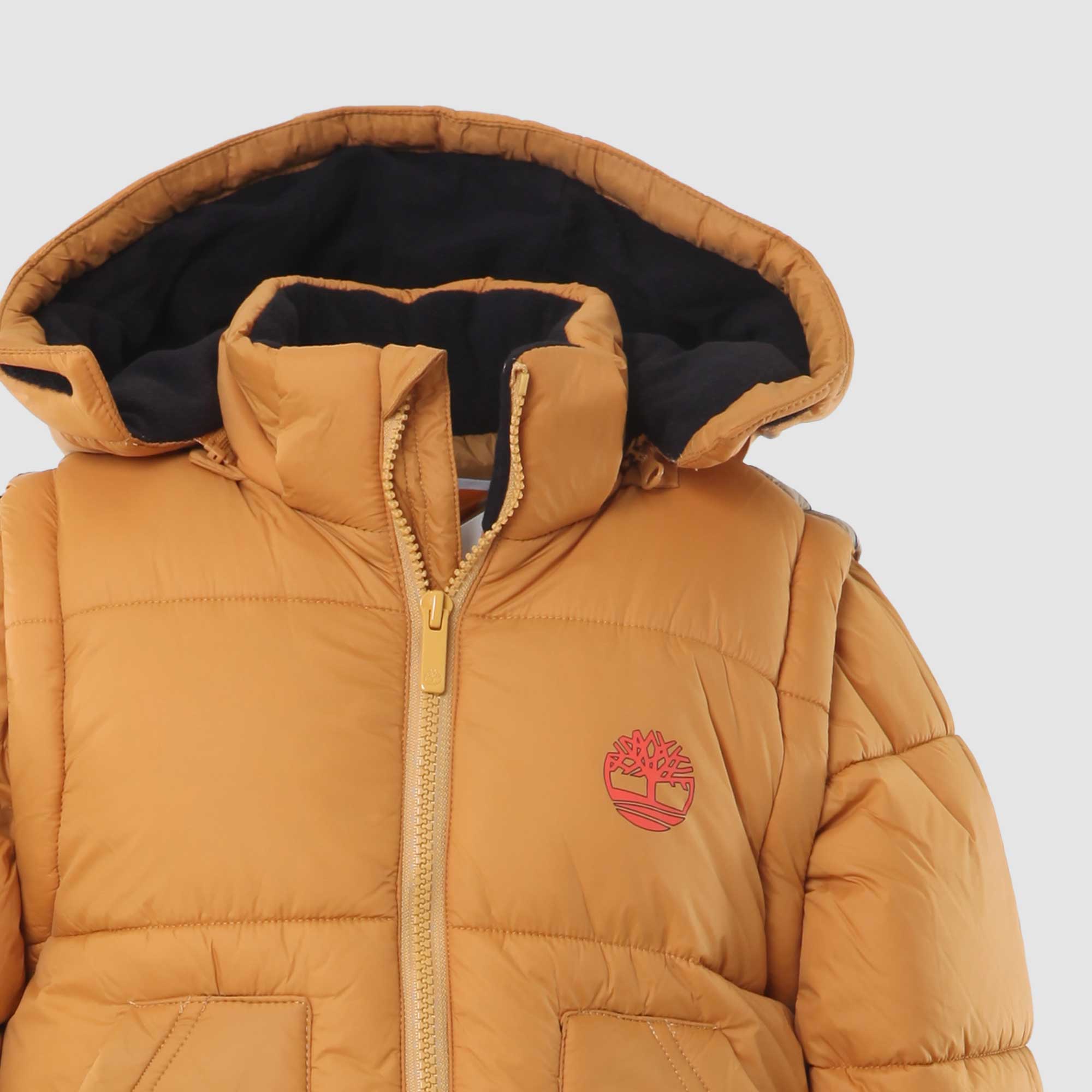 Giubbotto ocra con cappuccio e maniche rimovibili - annameglio.com abbigliamento moda