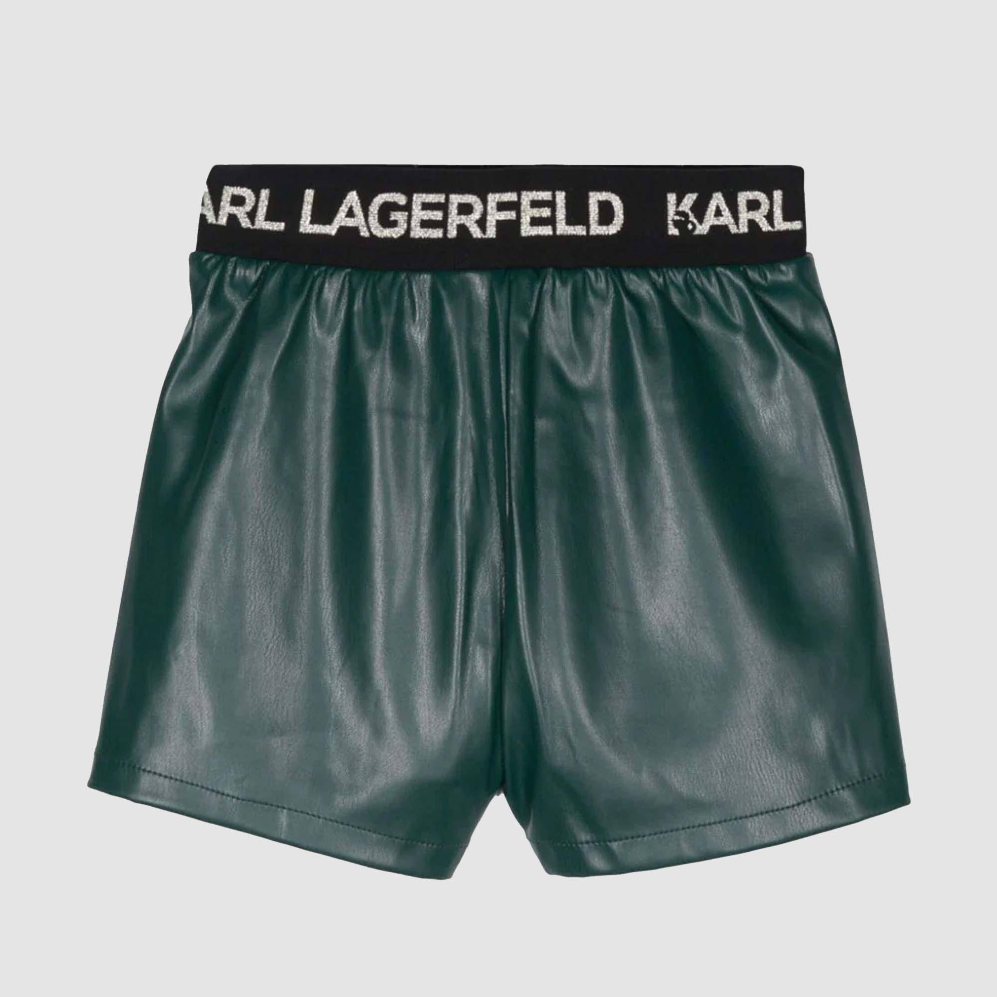 Shorts in ecopelle verdi con tasche - annameglio.com abbigliamento moda