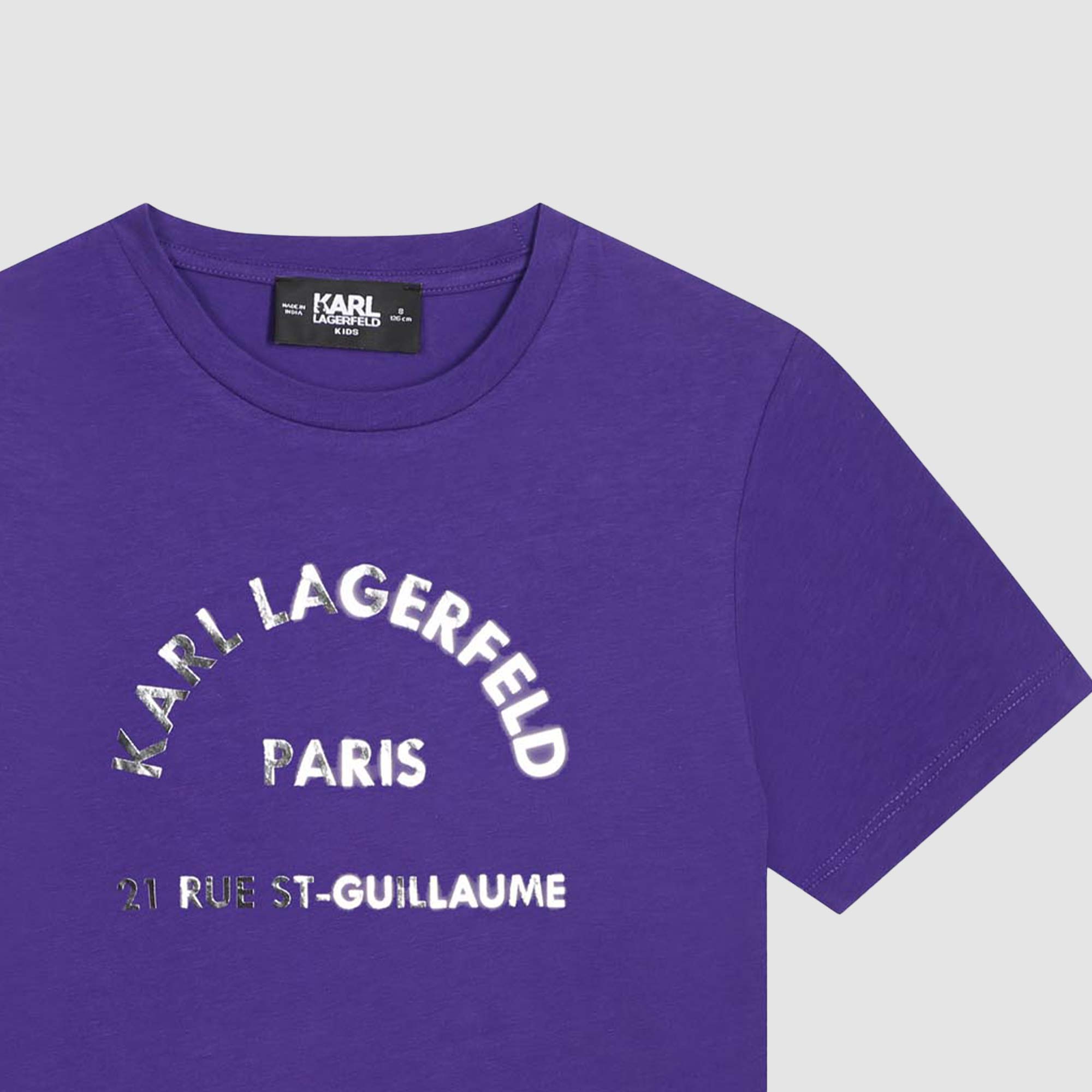 T-shirt viola con stampa Logo - annameglio.com abbigliamento moda