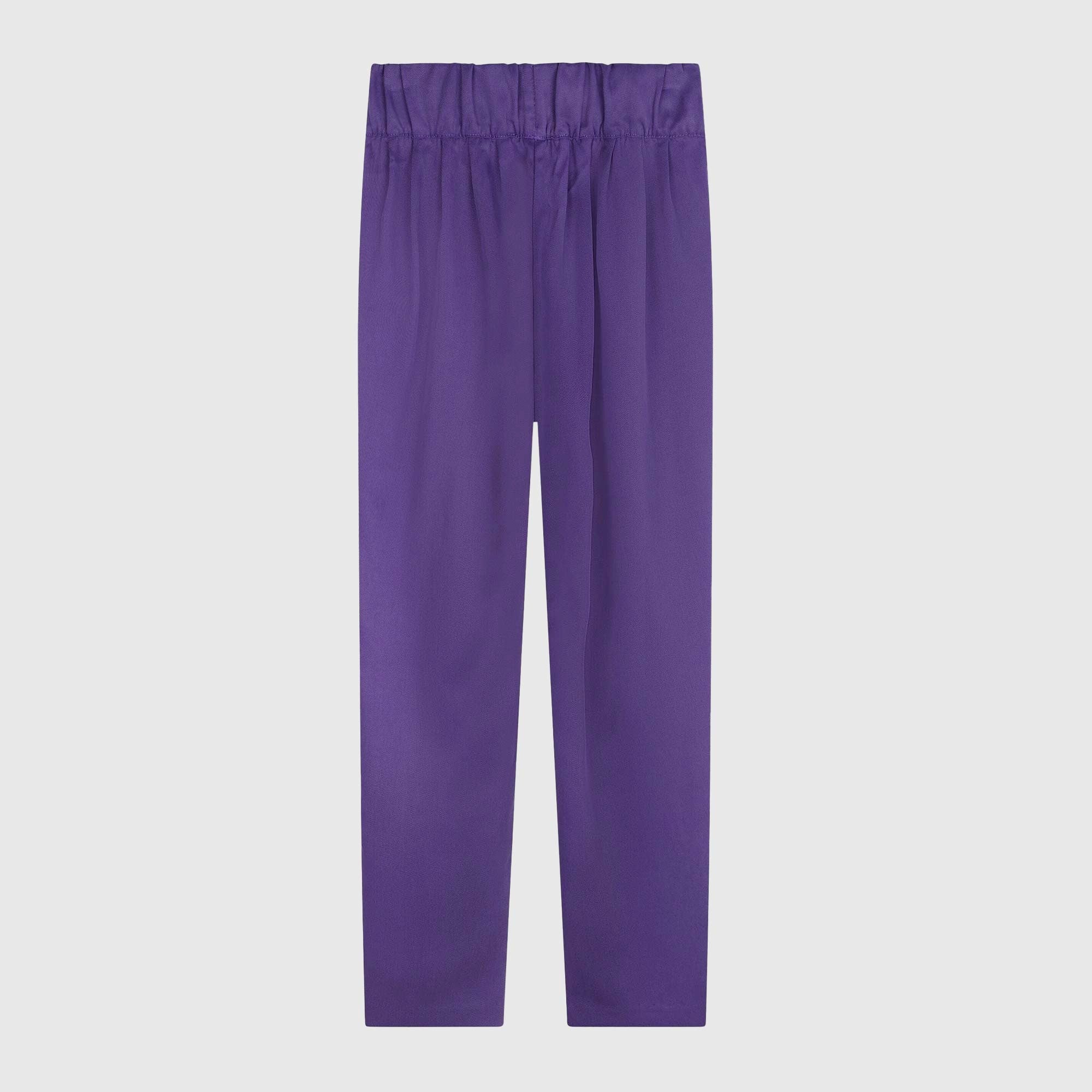 Pantaloni jogger viola con bande laterali - annameglio.com abbigliamento moda