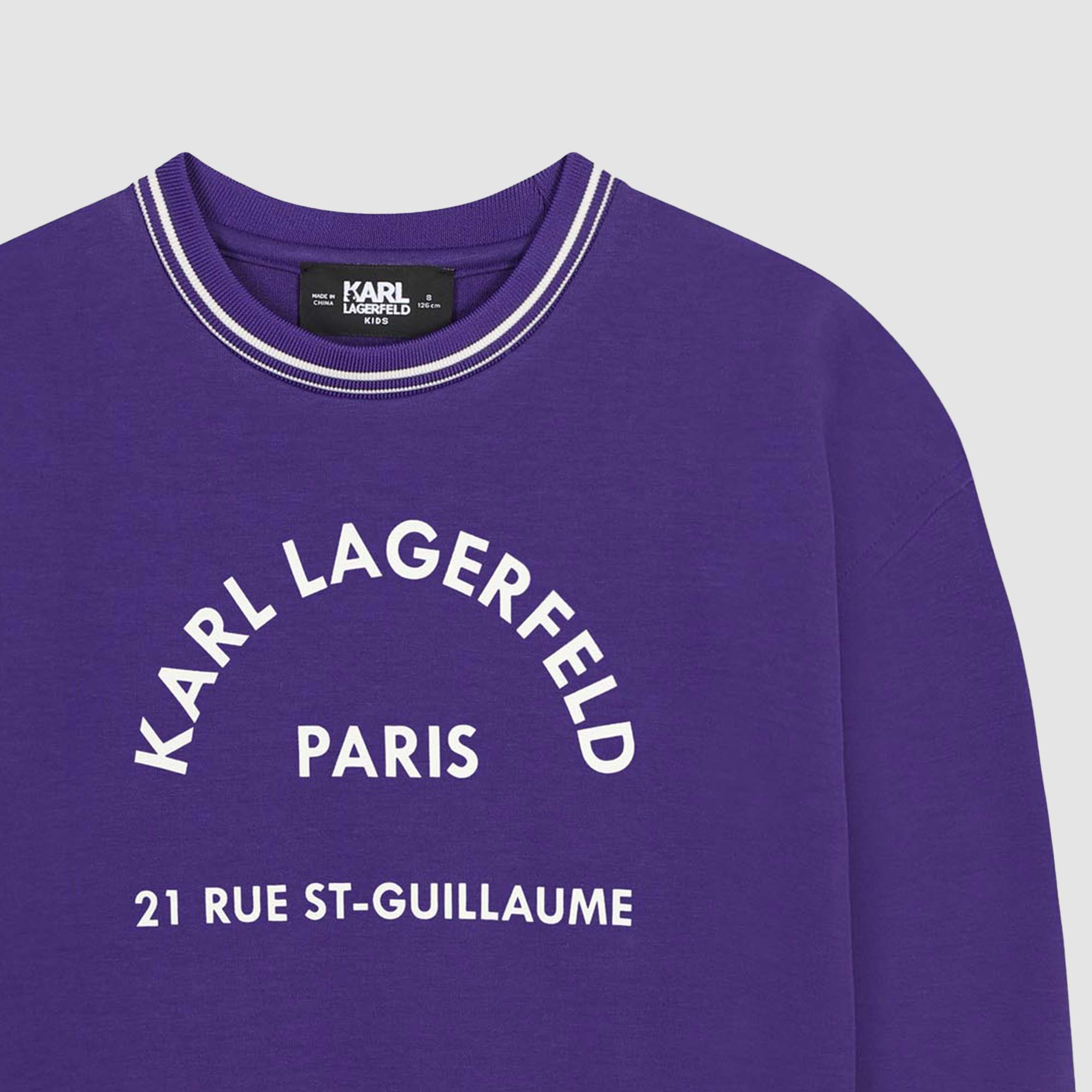 Felpa girocollo viola con logo - annameglio.com abbigliamento moda