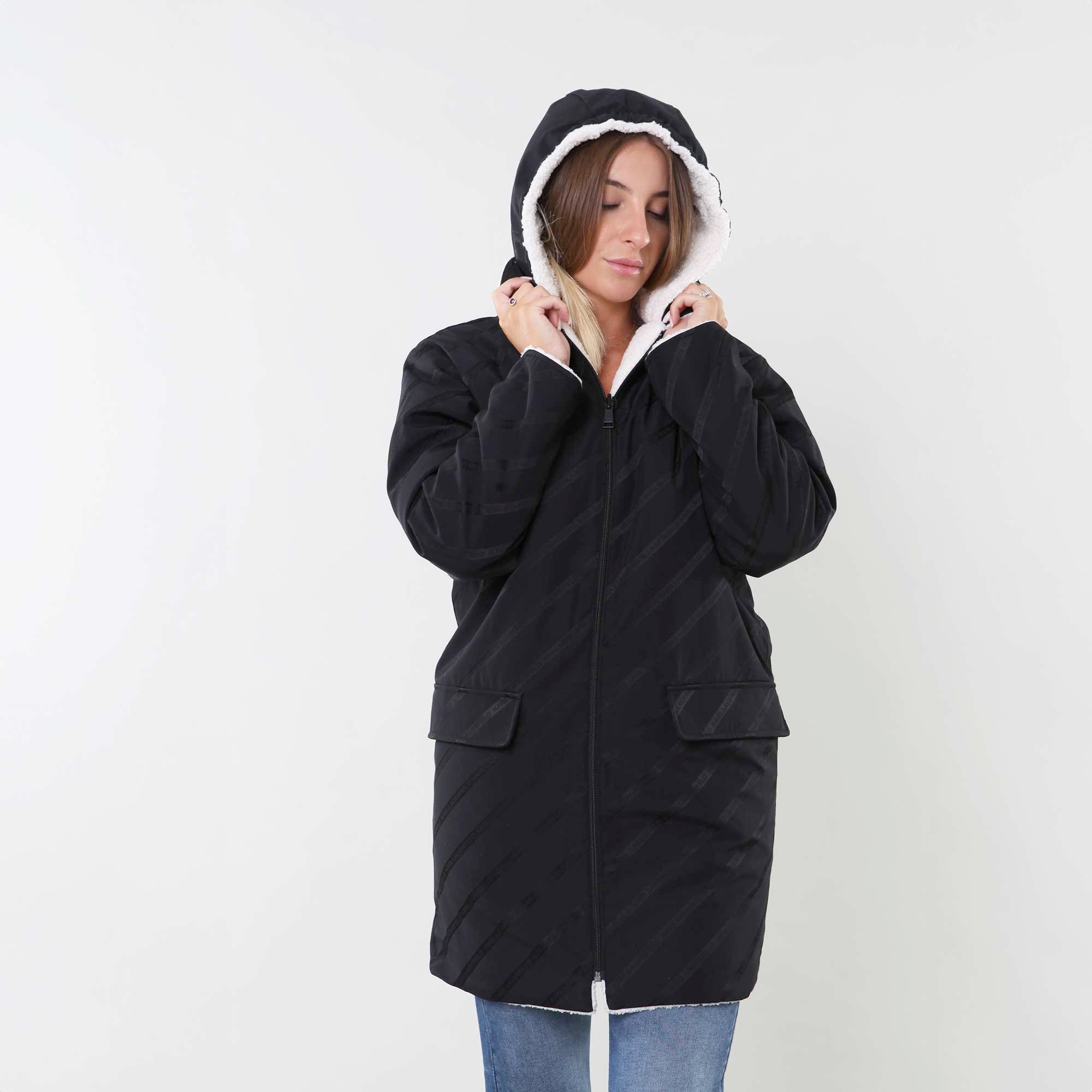 Parka ecopelliccia reversibile con cappuccio - annameglio.com abbigliamento moda