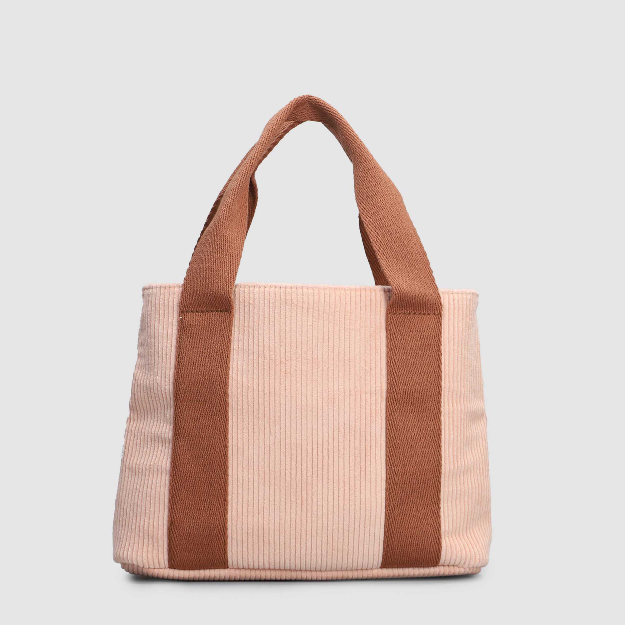 Borsa a spalla in velluto a coste rosa con logo - annameglio.com abbigliamento moda