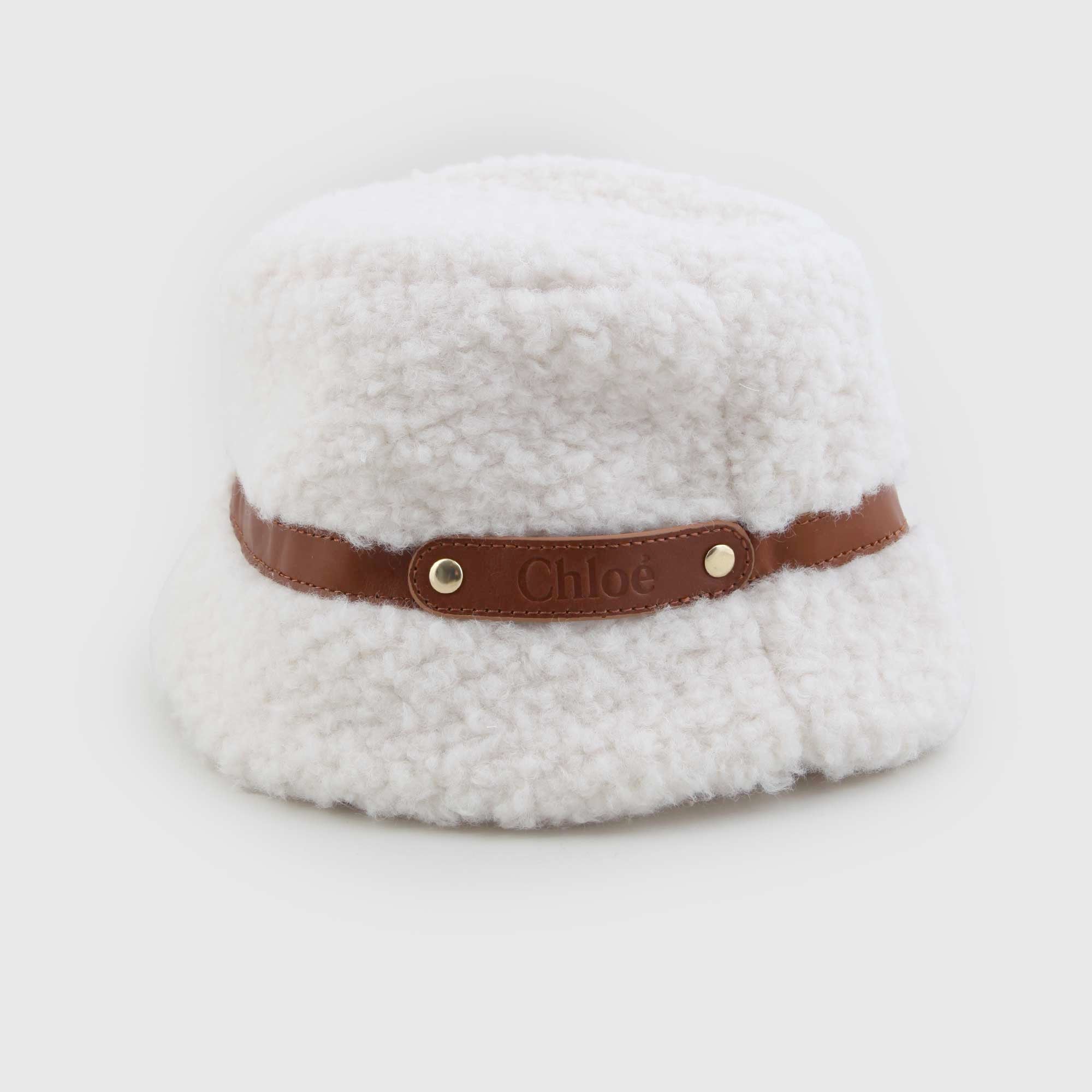 Cappello alla pescatora in shearling avorio - annameglio.com abbigliamento moda