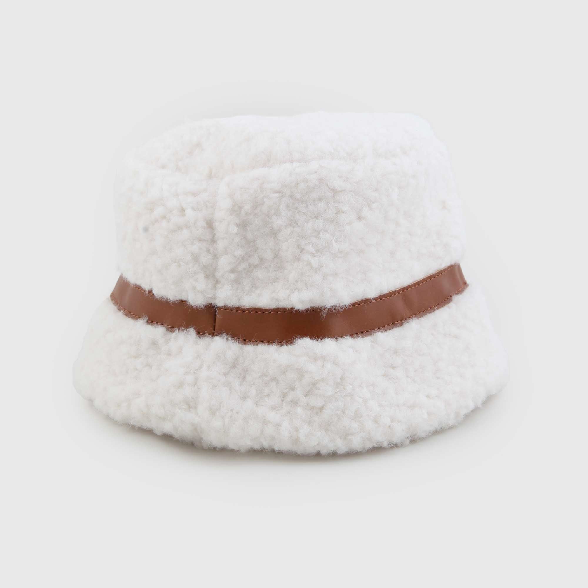 Cappello alla pescatora in shearling avorio - annameglio.com abbigliamento moda