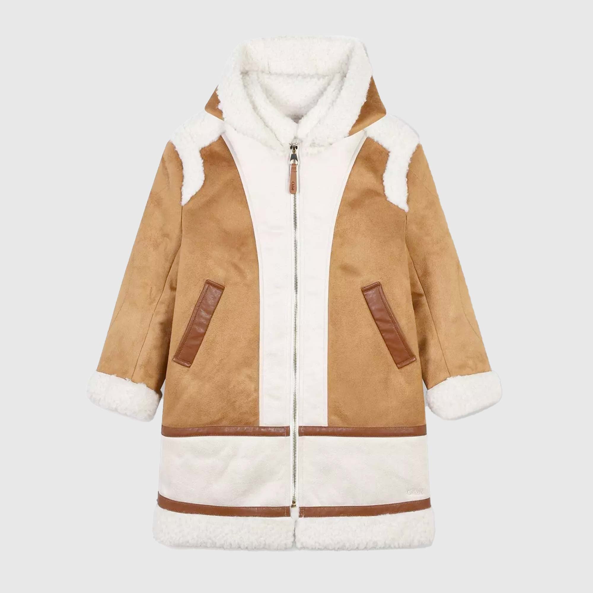 Giaccone Marrone Bianco firmato CHLOE - annameglio.com abbigliamento moda