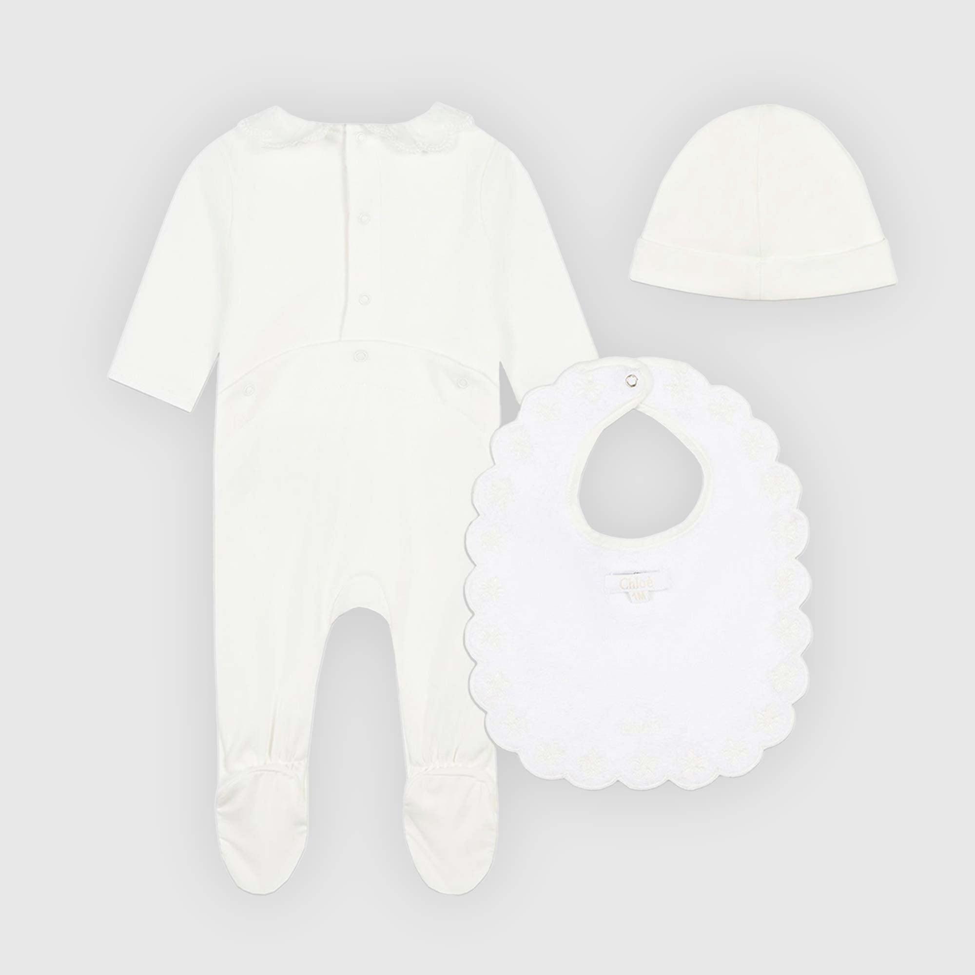 Set tutina bianco con cappello e bavaglino cotone - annameglio.com abbigliamento moda