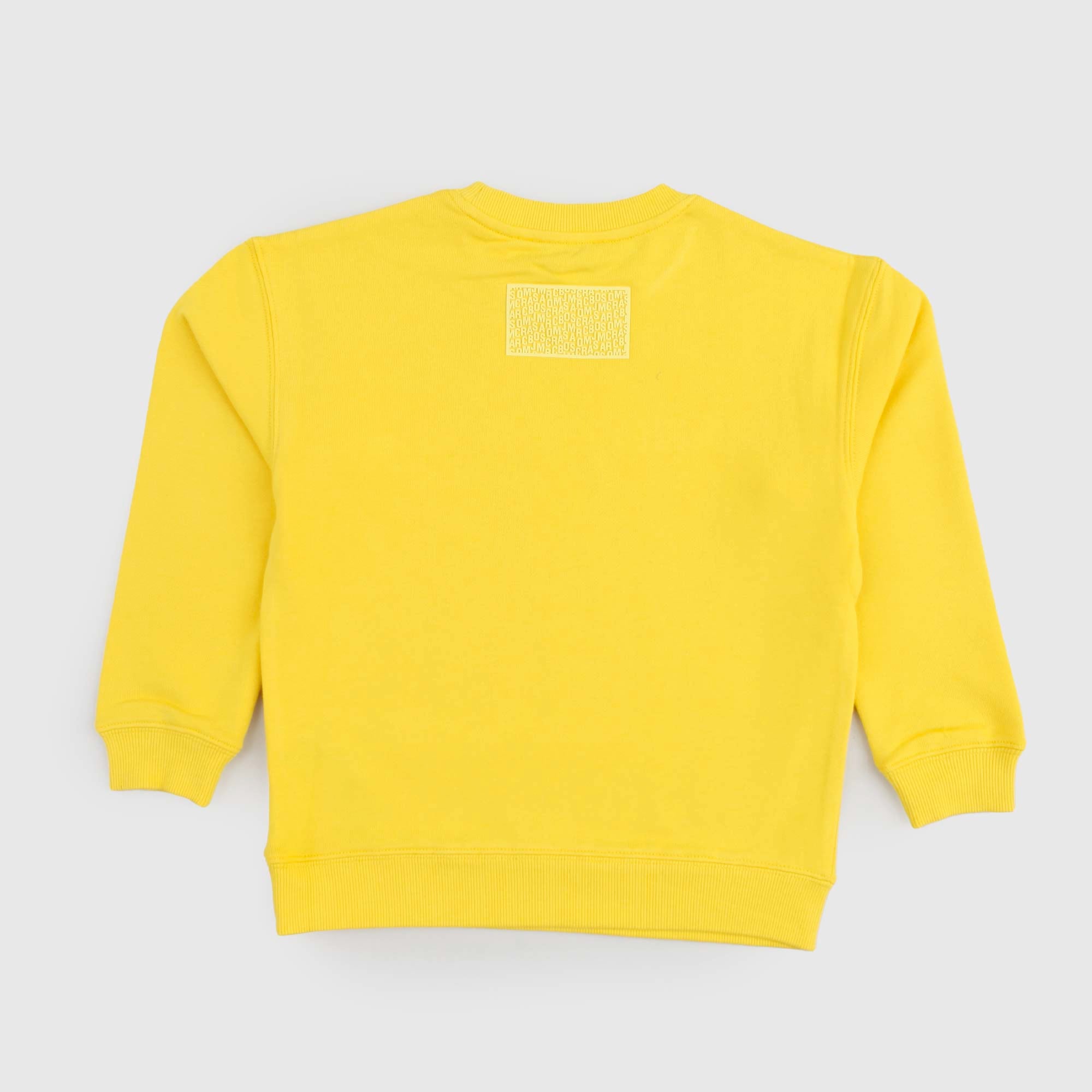 Felpa Unisex girocollo gialla con logo - annameglio.com abbigliamento moda