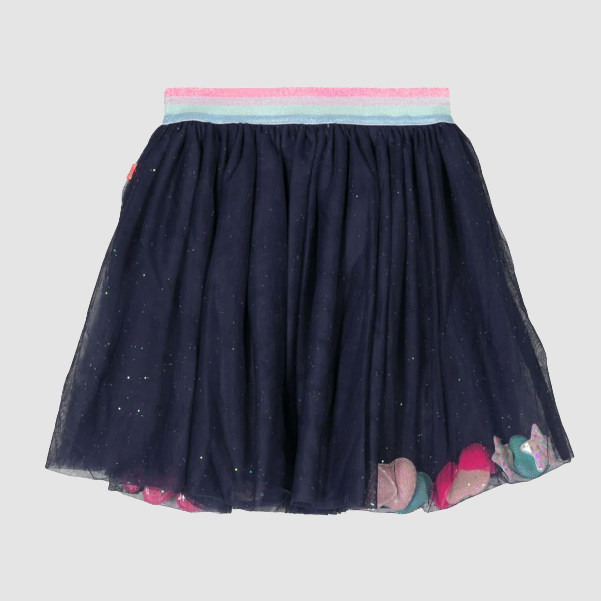 Gonna Blu Multicolor Trama Metallizzata - annameglio.com abbigliamento moda