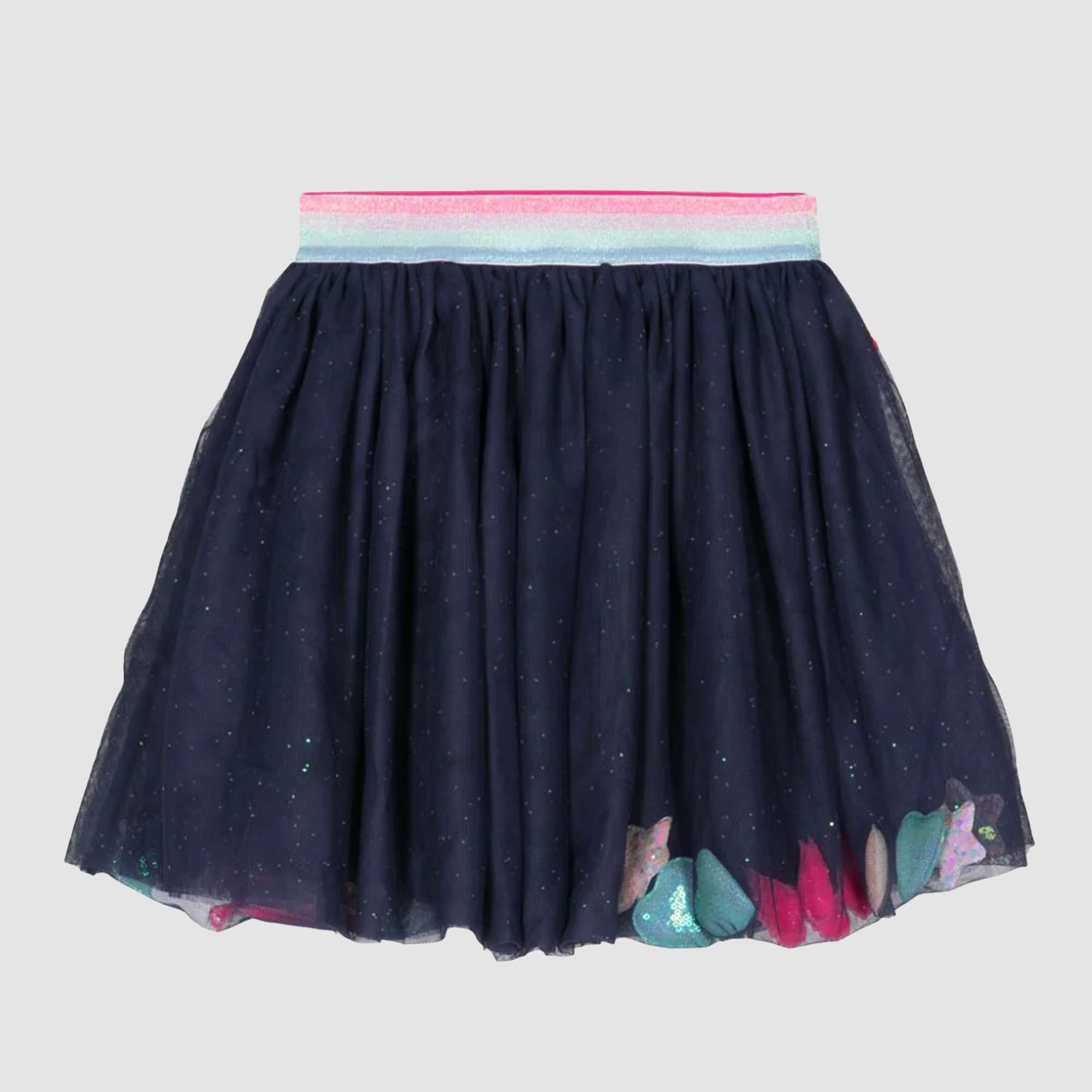 Gonna Blu Multicolor Trama Metallizzata - annameglio.com abbigliamento moda