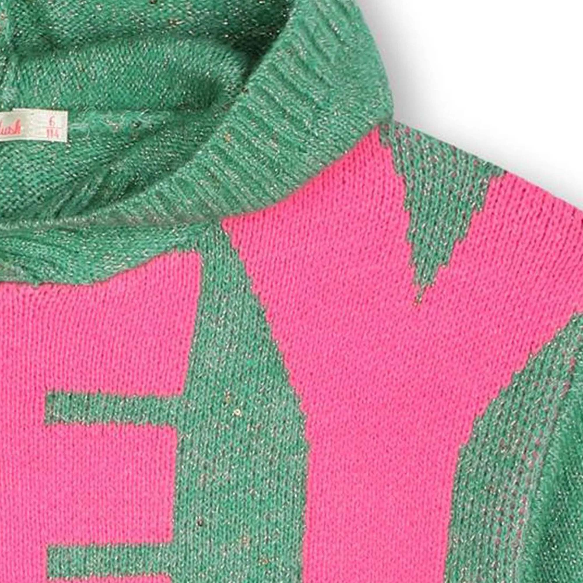 Abito Verde Fucsia E Cappuccio Billieblush - annameglio.com abbigliamento moda