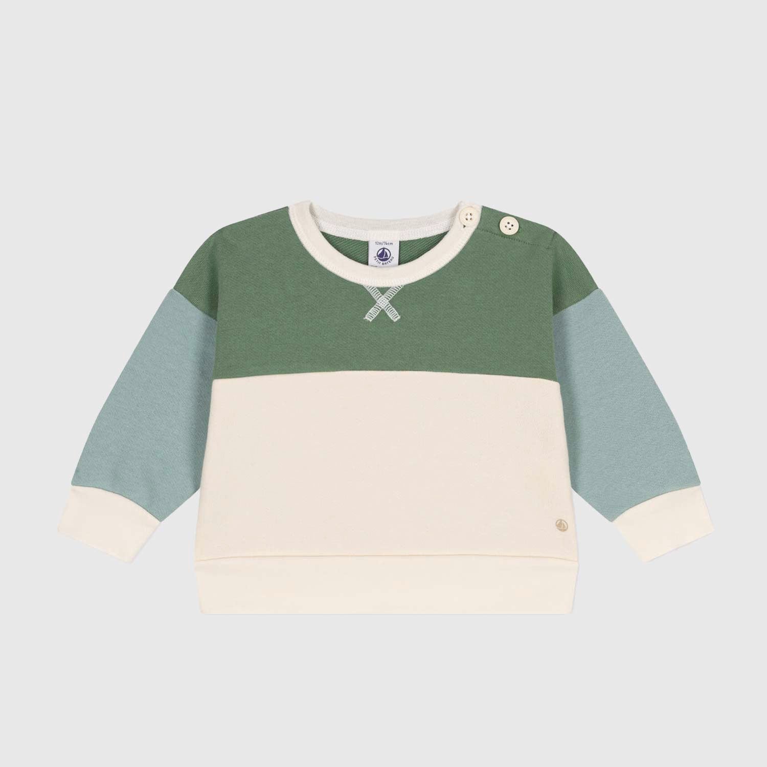 Baby Maglia in tessuto felpato color block - annameglio.com abbigliamento moda