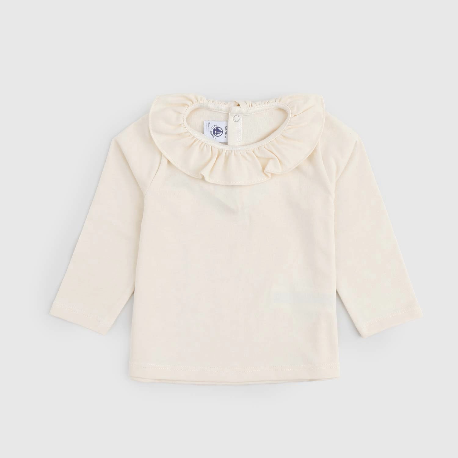 Blusa ecrù a manica lunga in jersey bebè - annameglio.com abbigliamento moda