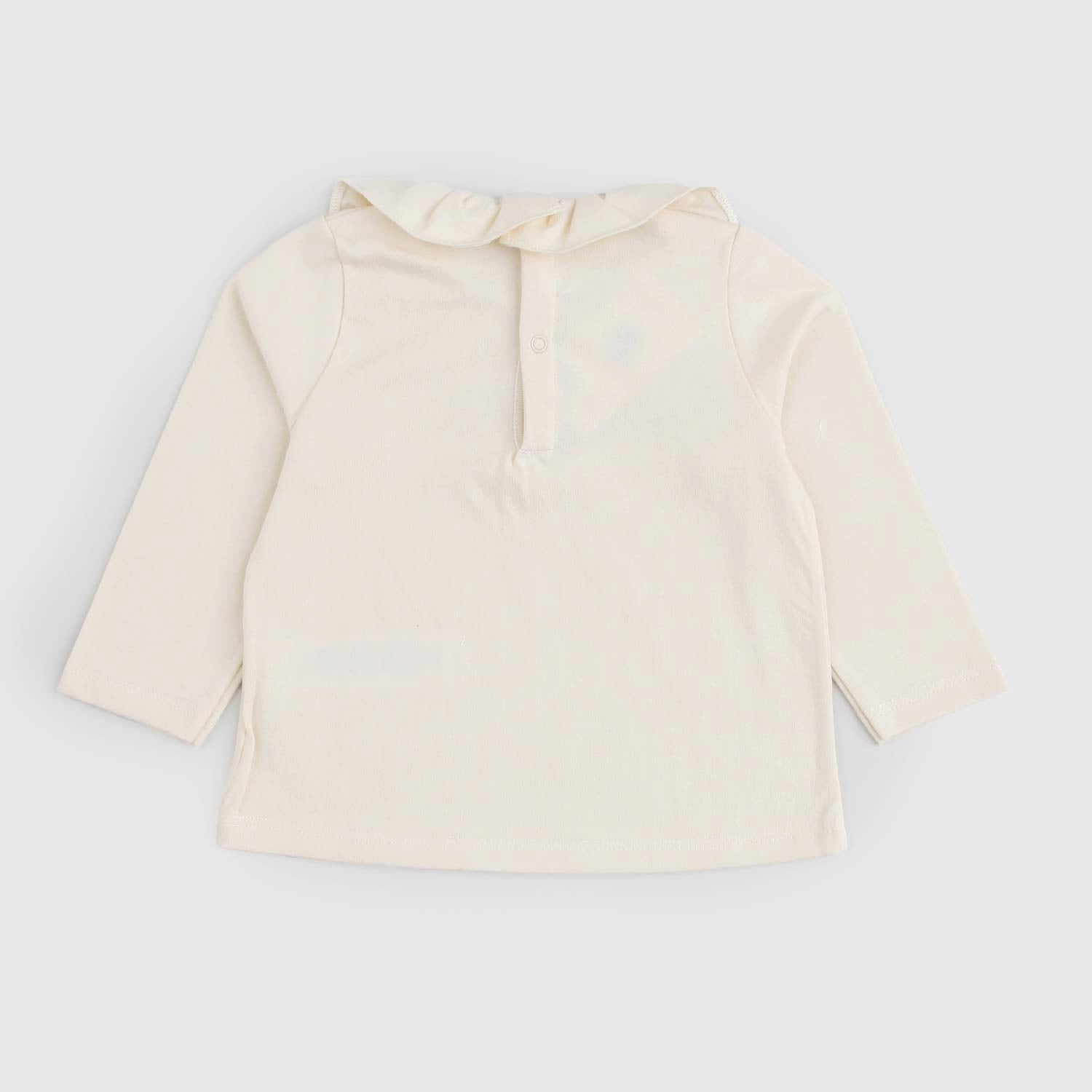 Blusa ecrù a manica lunga in jersey bebè - annameglio.com abbigliamento moda