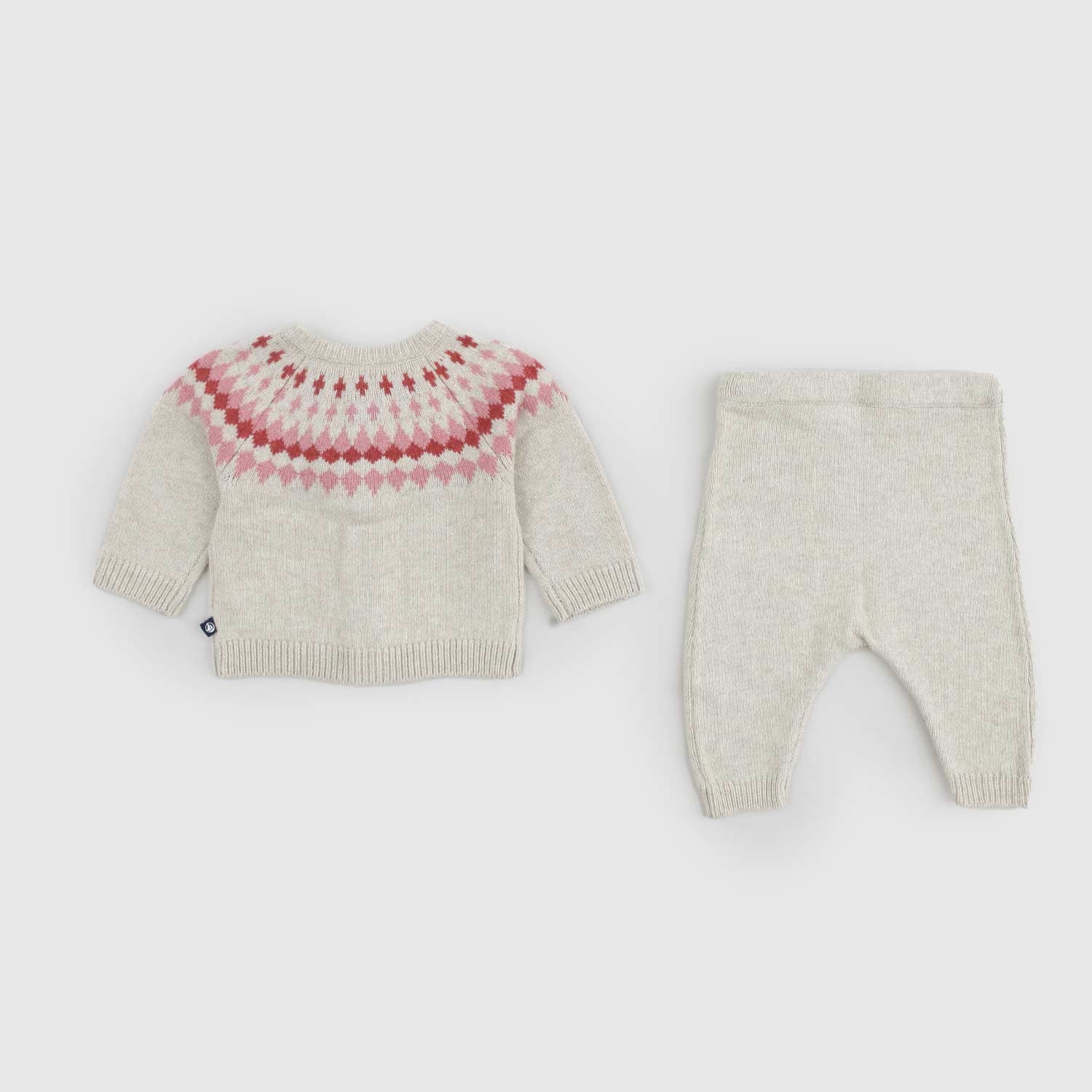 Completino in maglia Baby Beige e Rosa - annameglio.com abbigliamento moda