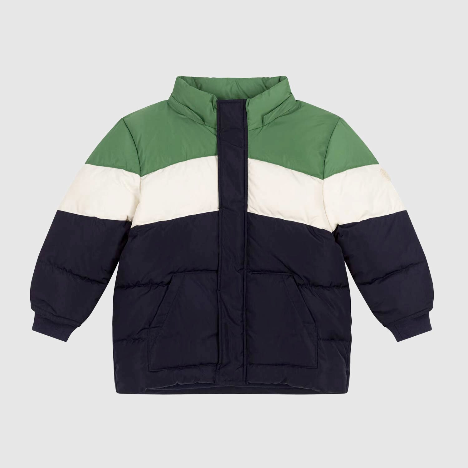 Piumino bambino color block blu e bianco - annameglio.com abbigliamento moda