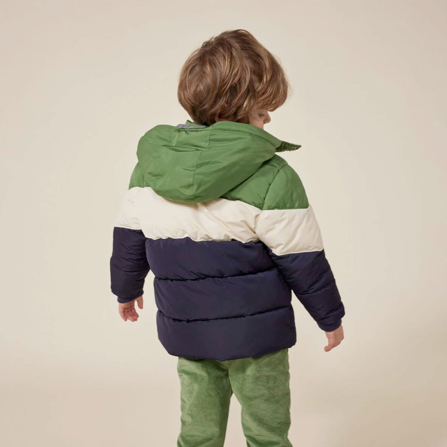 Piumino bambino color block blu e bianco - annameglio.com abbigliamento moda