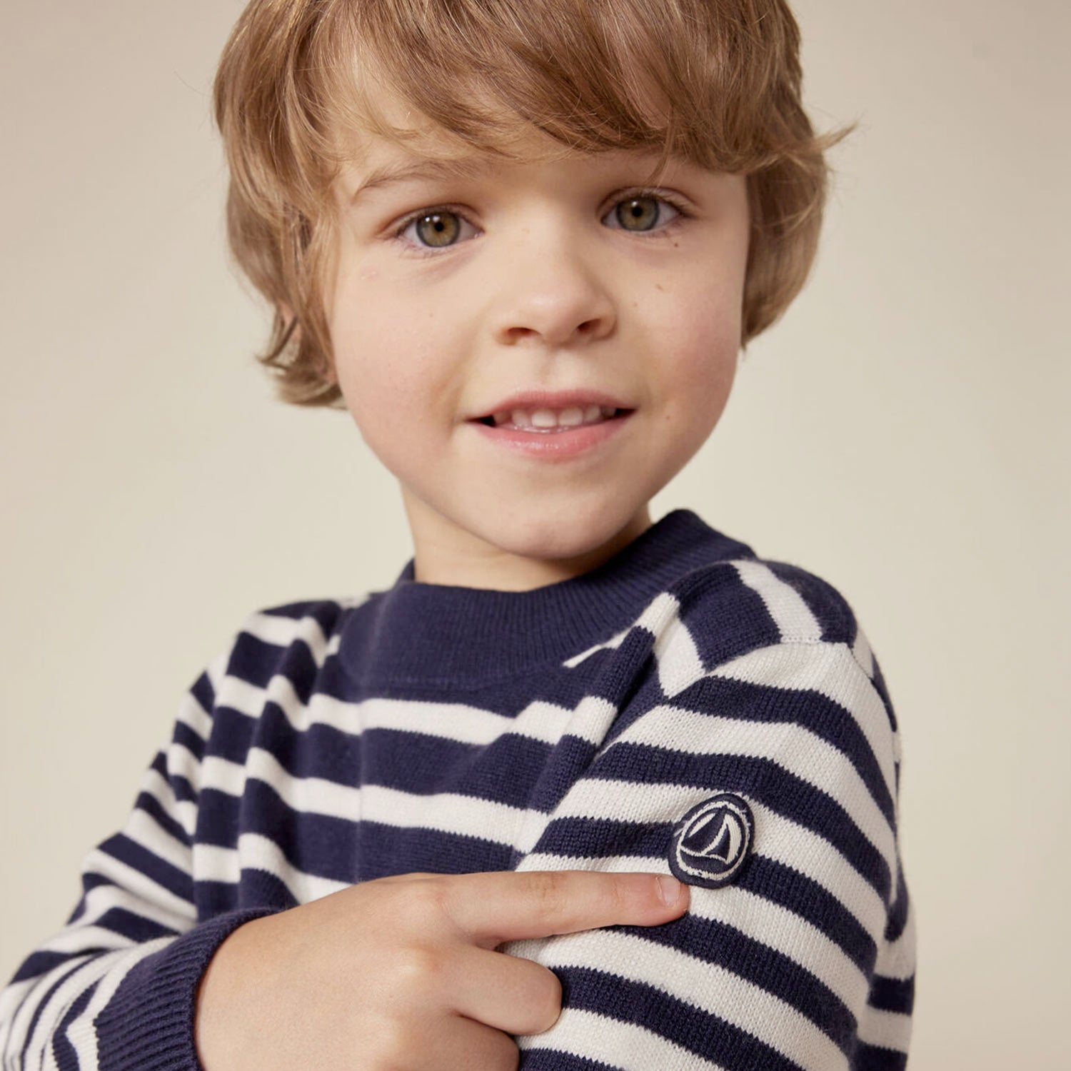 Pullover rigato blu e bianco in lana e cotone - annameglio.com abbigliamento moda