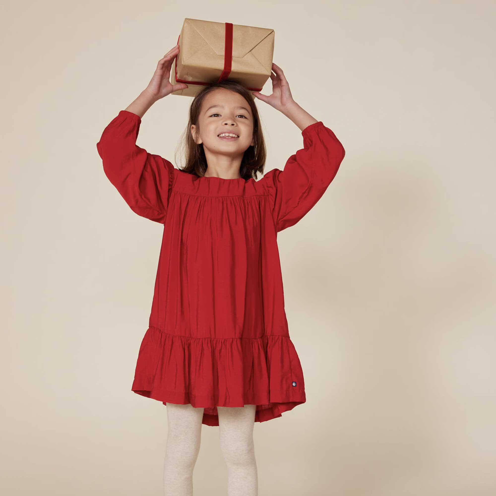 Abito rosso manica lunga PETIT BATEAU - annameglio.com abbigliamento moda