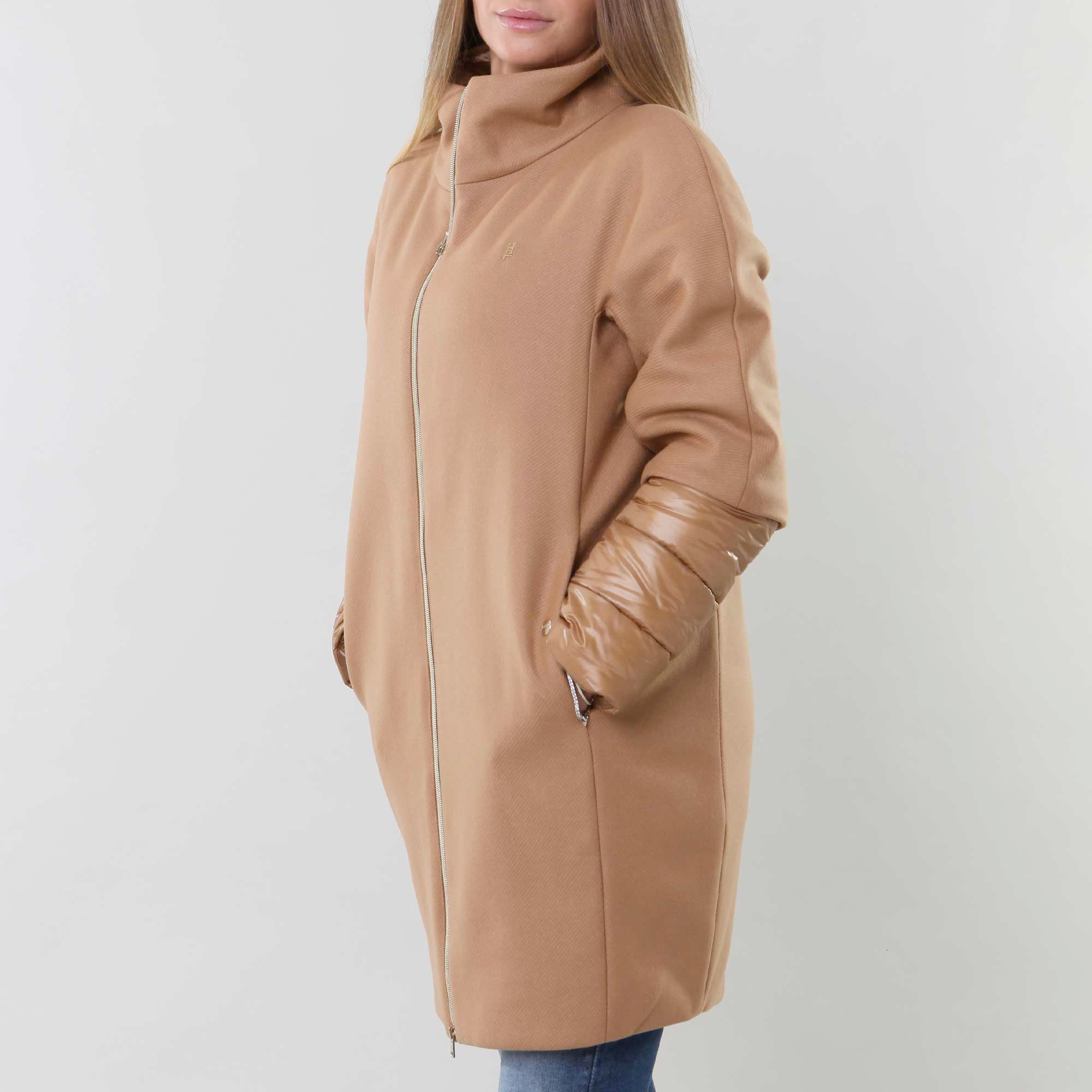 Cappotto Di Lana E Nylon cammello - annameglio.com abbigliamento moda