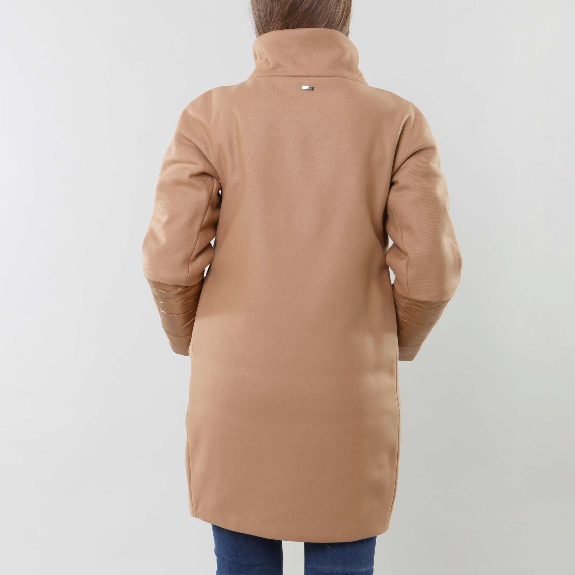 Cappotto Di Lana E Nylon cammello - annameglio.com abbigliamento moda