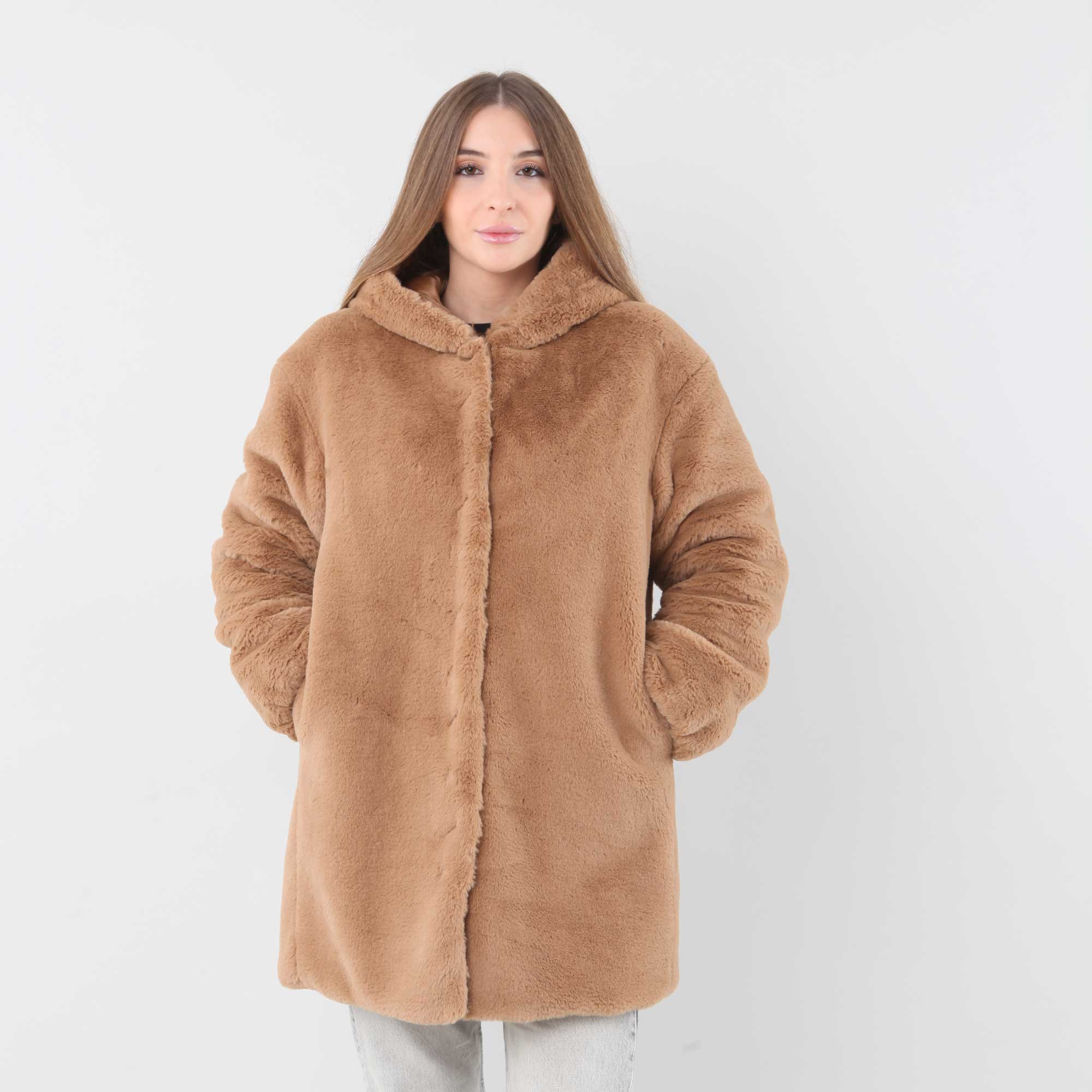 Cappotto In Soft Faux Fur Firmato Herno - annameglio.com abbigliamento moda